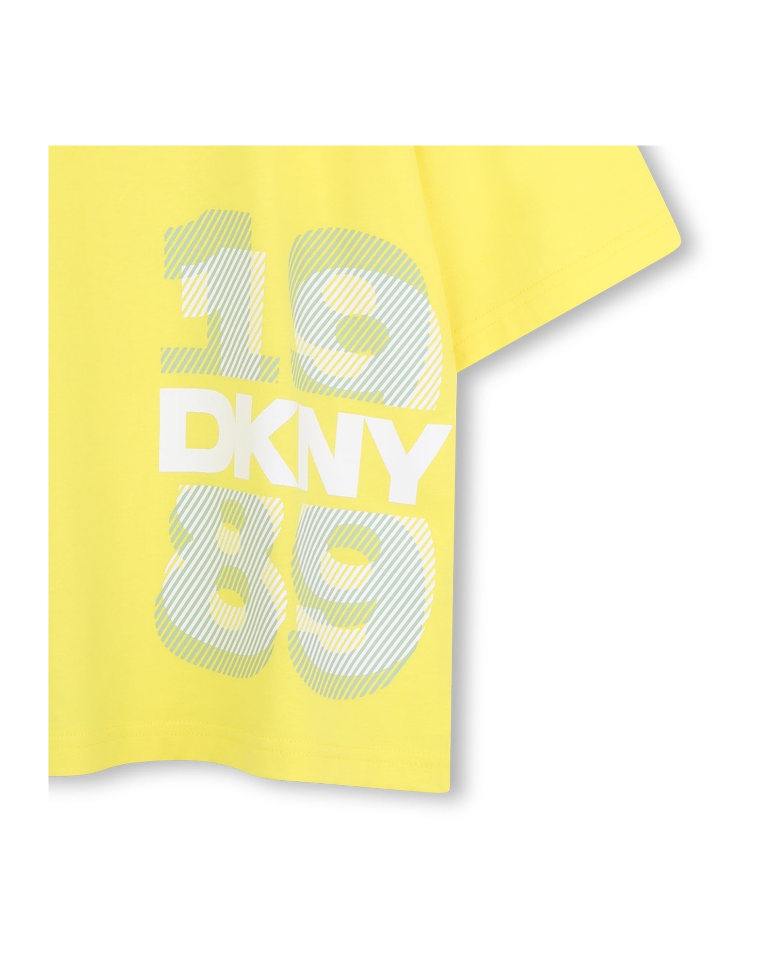 DKNY Yellow Short Sleeve T-Shirt in Jersey