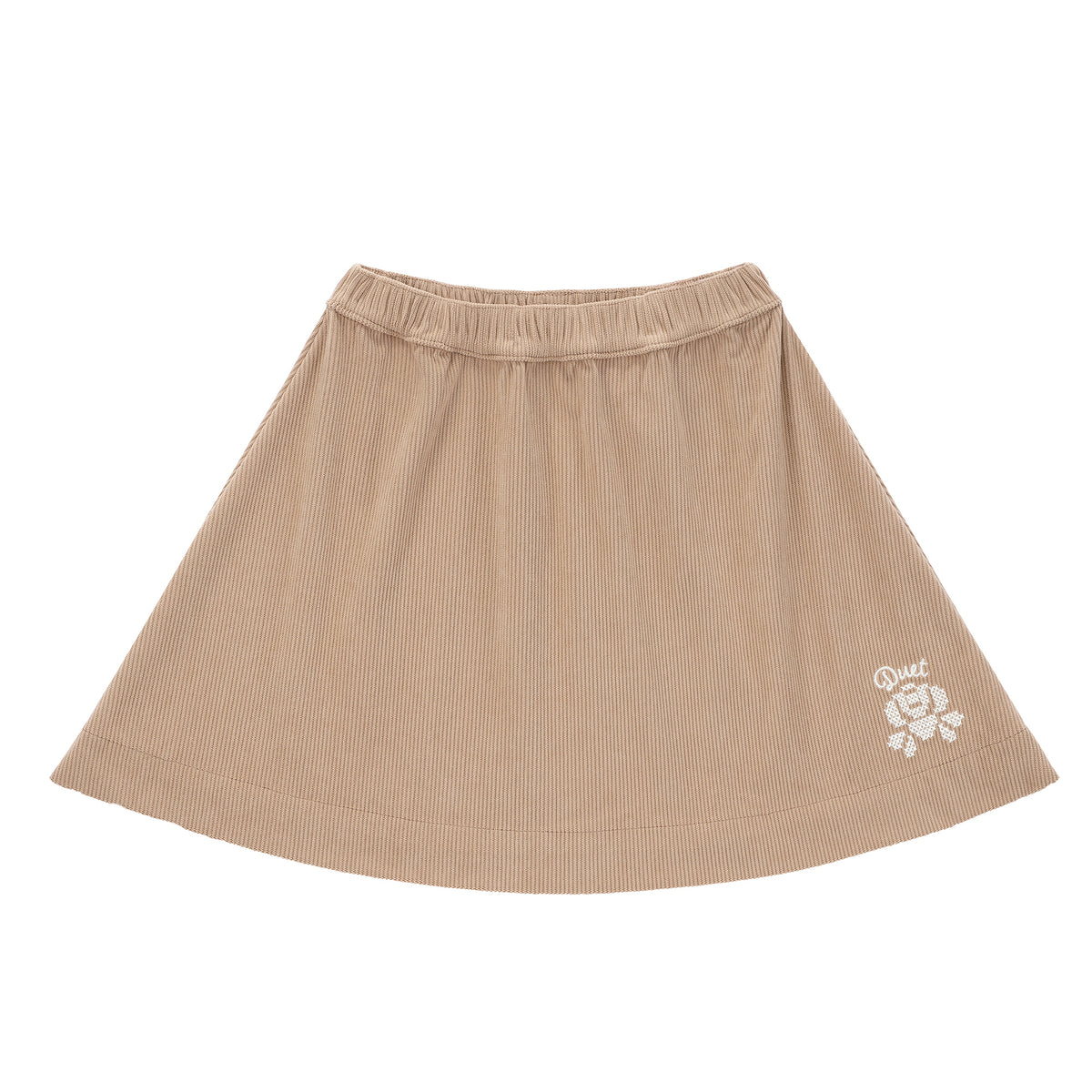 Duet Girls Cognac Soft Pleated Short Skirt