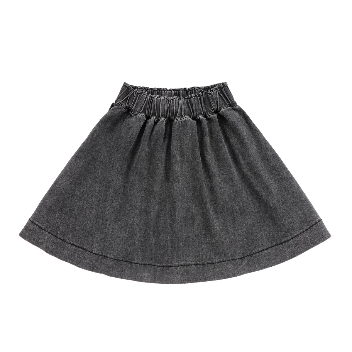 Duet Black Horse Soft Pleated Short Skirt