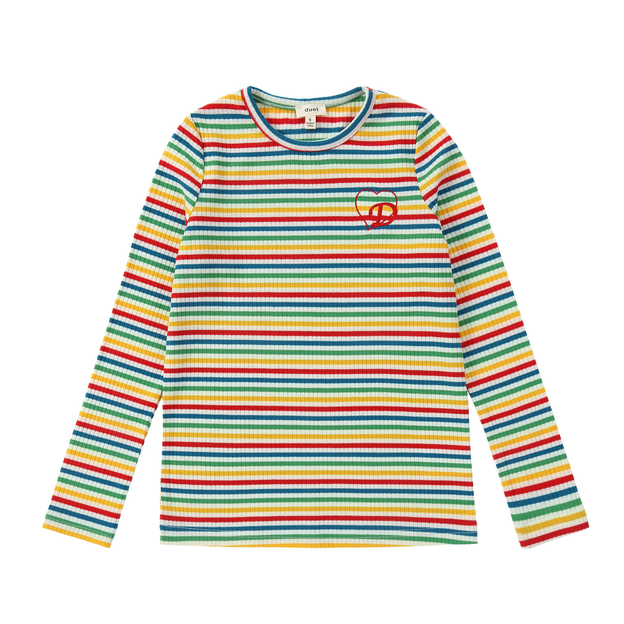Duet Girls Rainbow Stripe T-Shirt