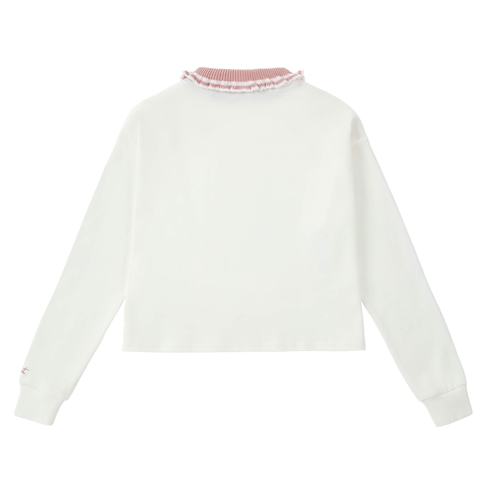 Duet Girls Ivory Collared Sweater
