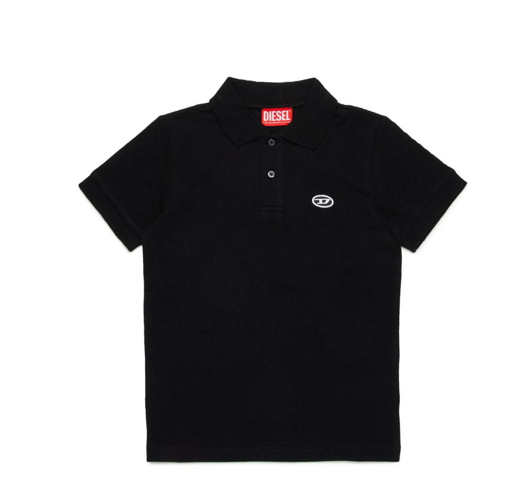 Diesel Black Polo With Small Logo Details