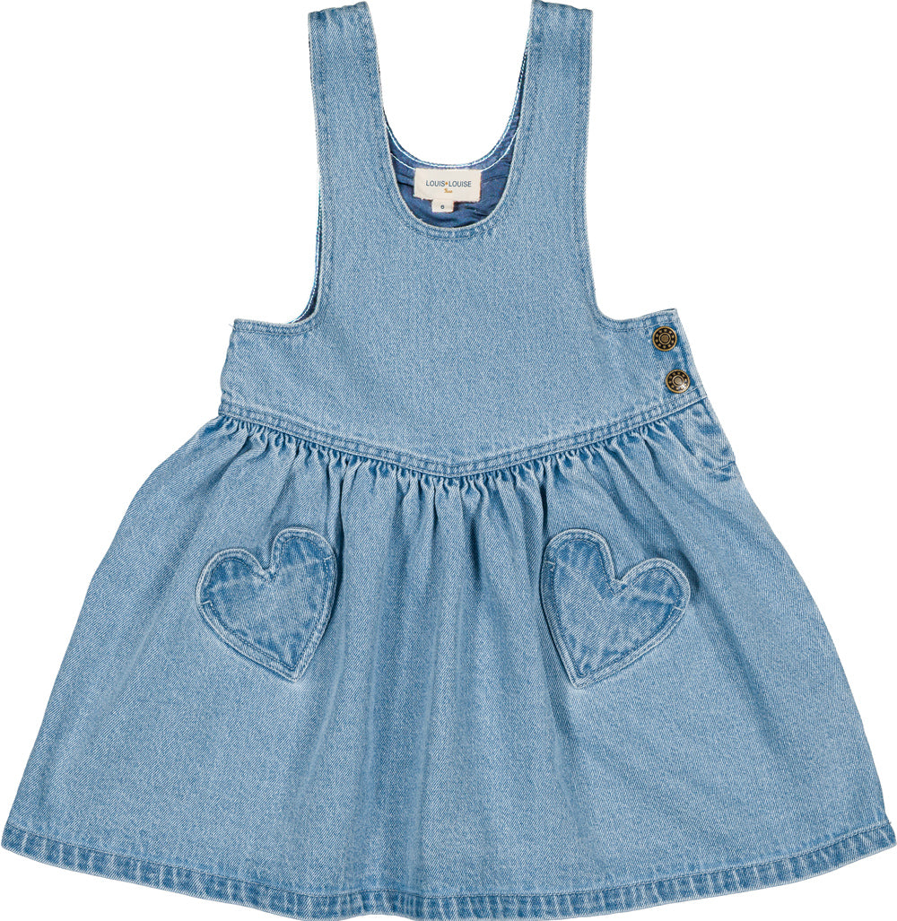 Louis Louise Light Blue Denim Sweet Long Dress