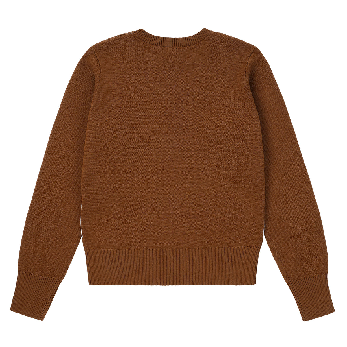 Eleve Teens Cognac Swans Knit Sweater