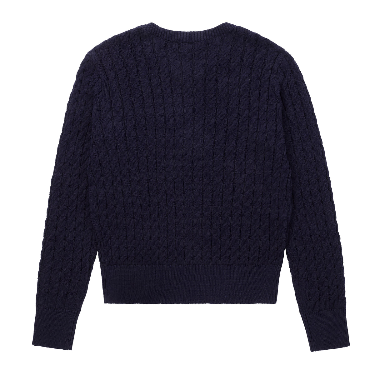 Eleve Teens Navy Knit Sweater with Black Emblem