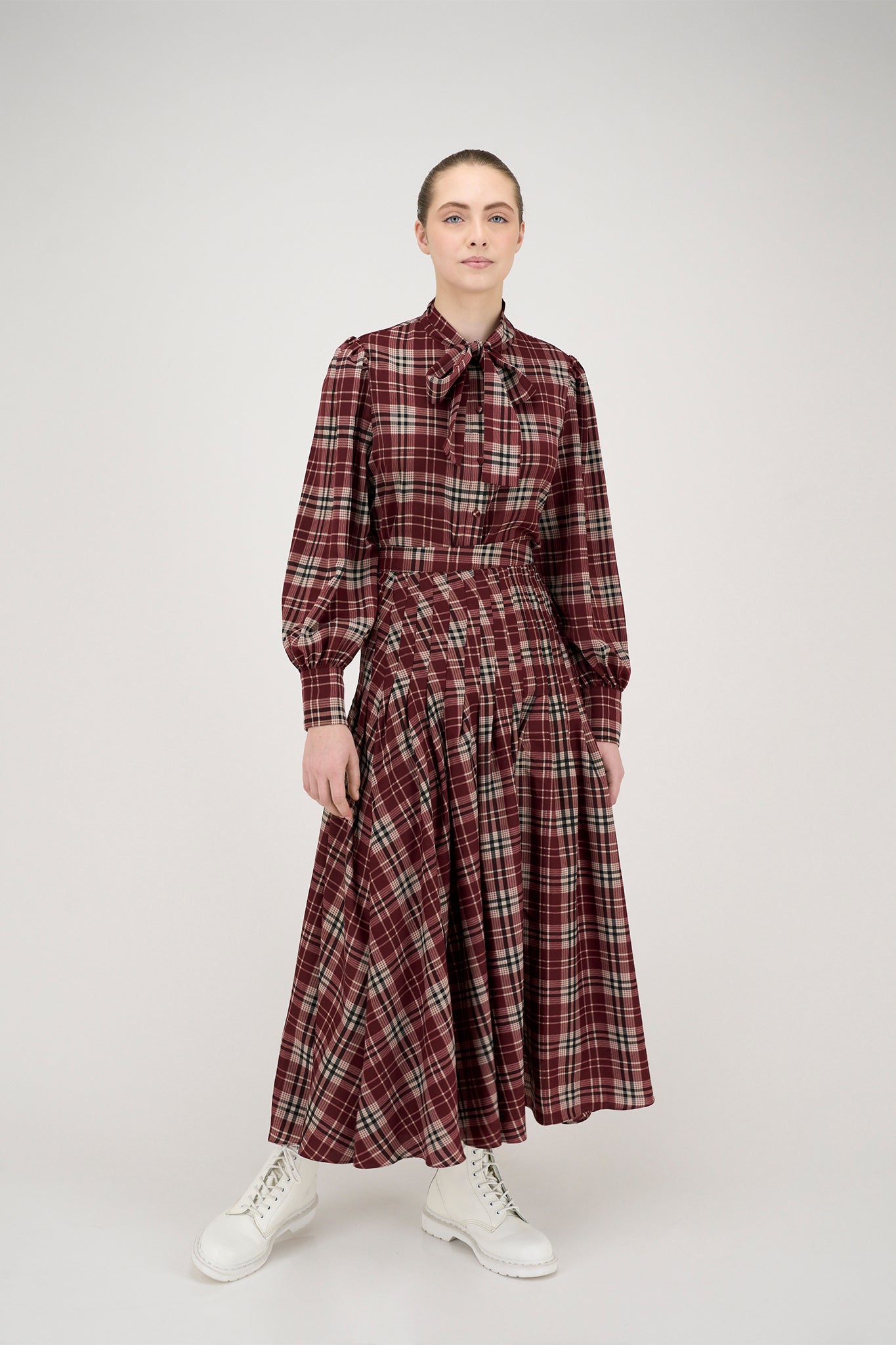 Elle Oh Elle Teens Wine Plaid Katherine Blouse