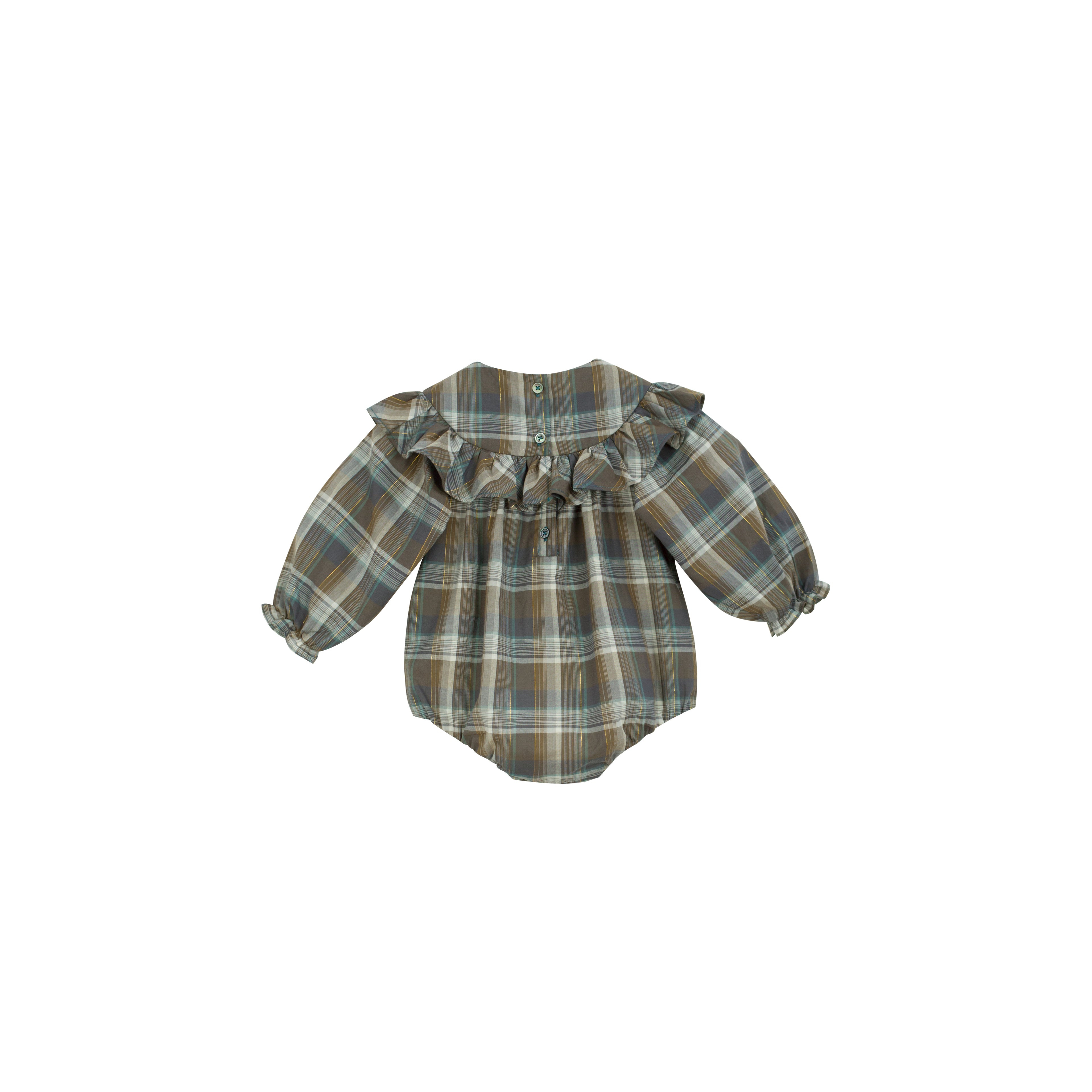 Cera Una Volta Black Checked Emma Romper