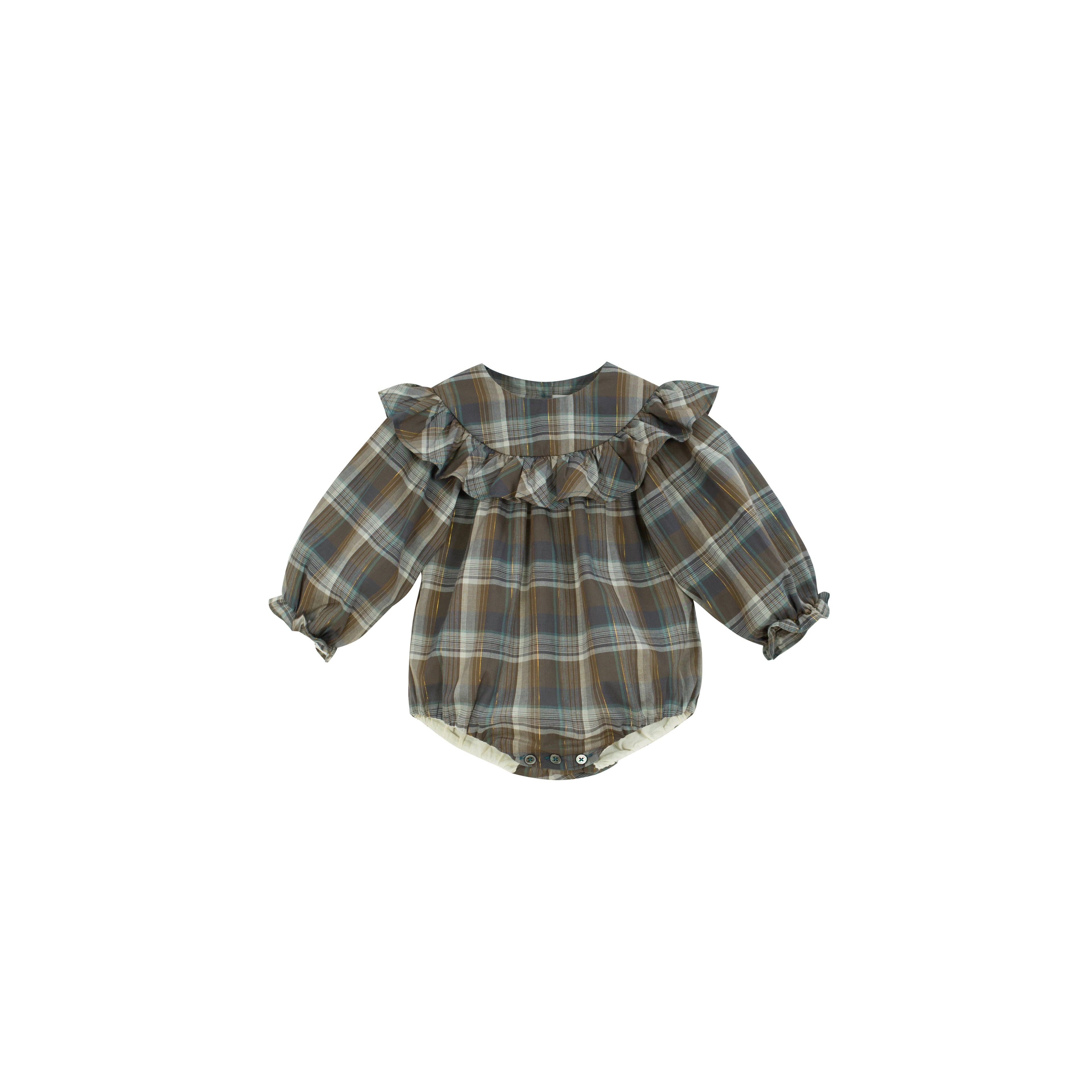 Cera Una Volta Black Checked Emma Romper