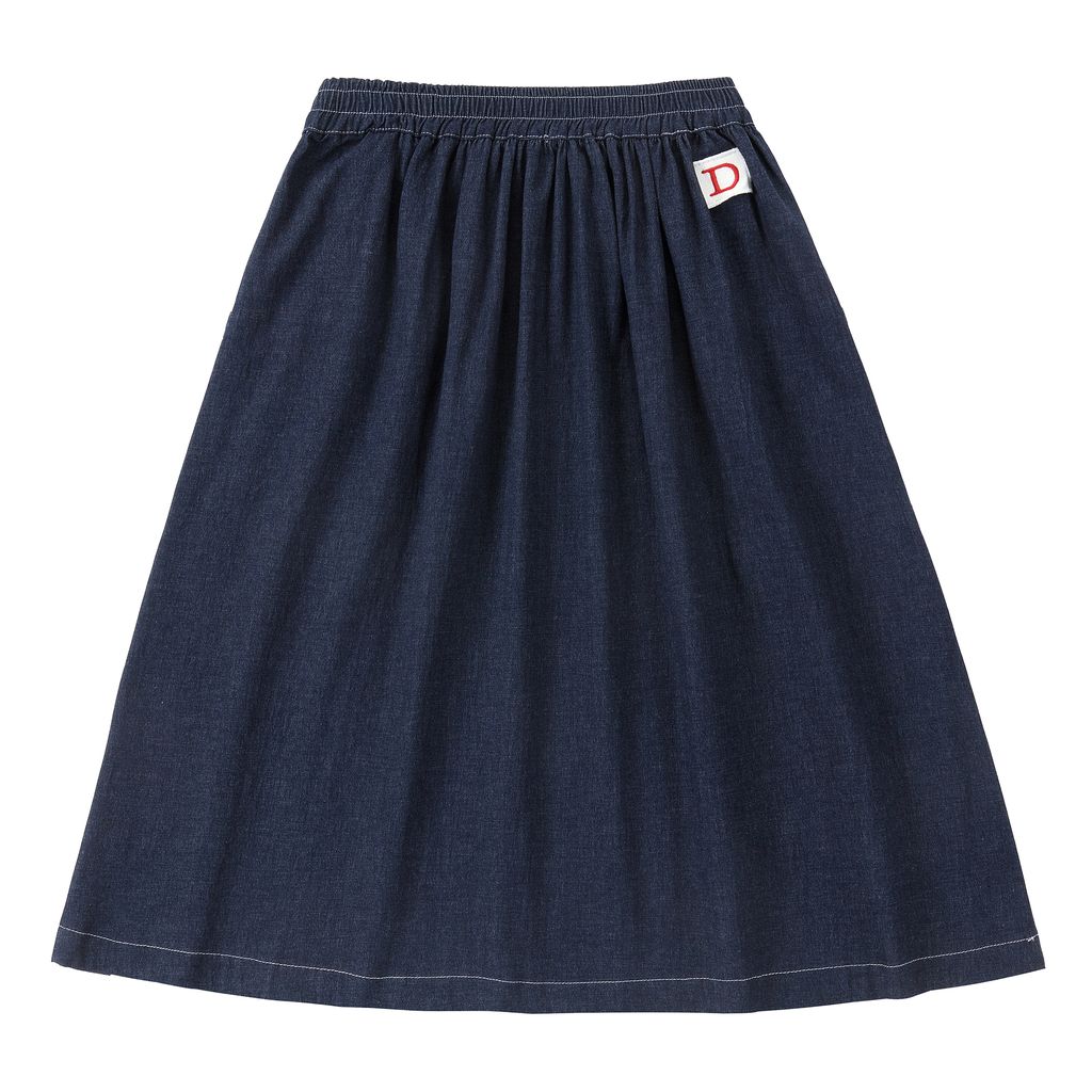 Duet Girls Dark Denim Midi Pocket Skirt