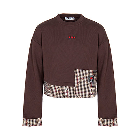 MSGM Girls Coffee Boxy Sweatshirt