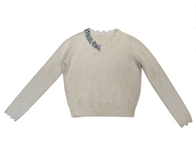 Gem Furry Scalloped Sweater
