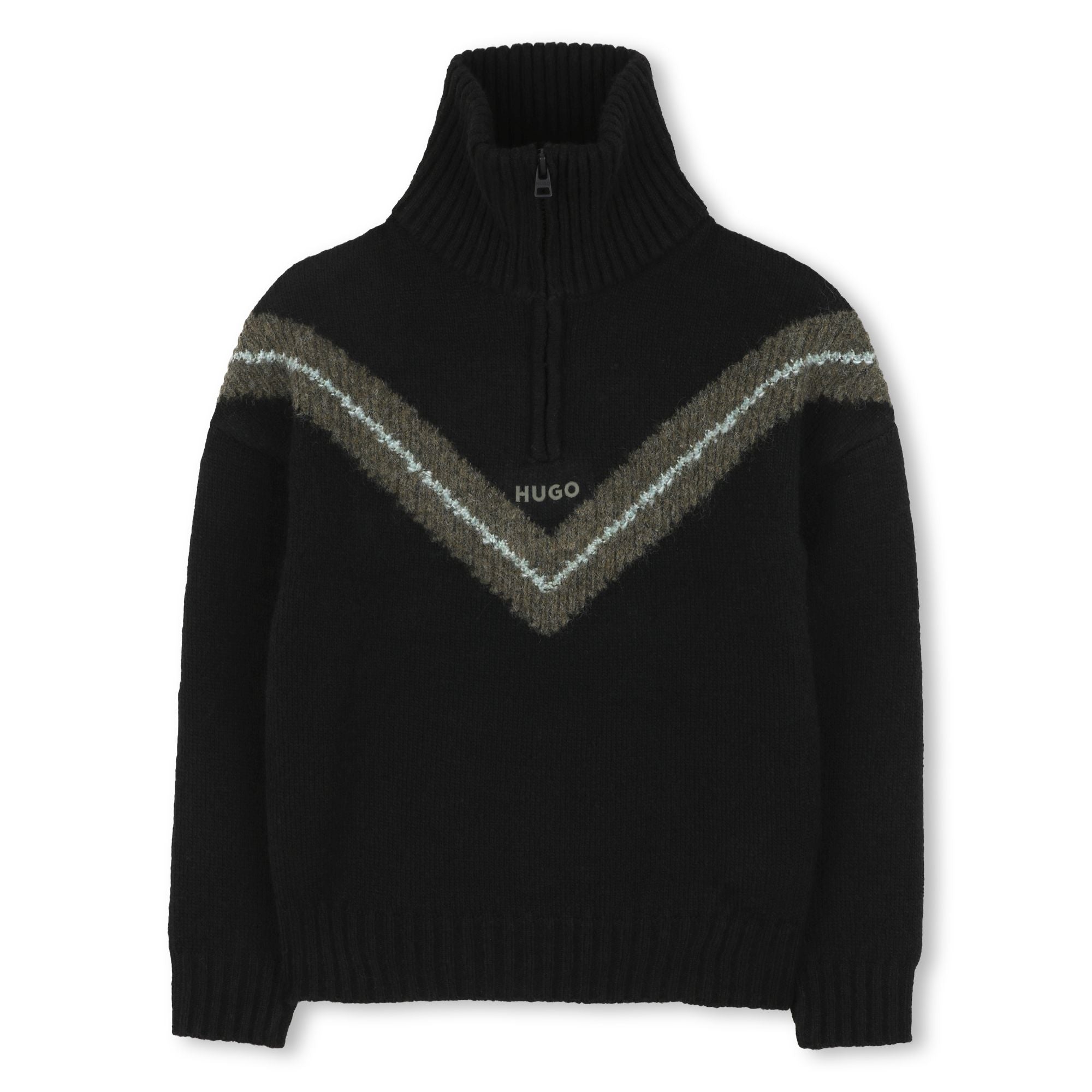 Hugo Black Half Zip Sweatshirt