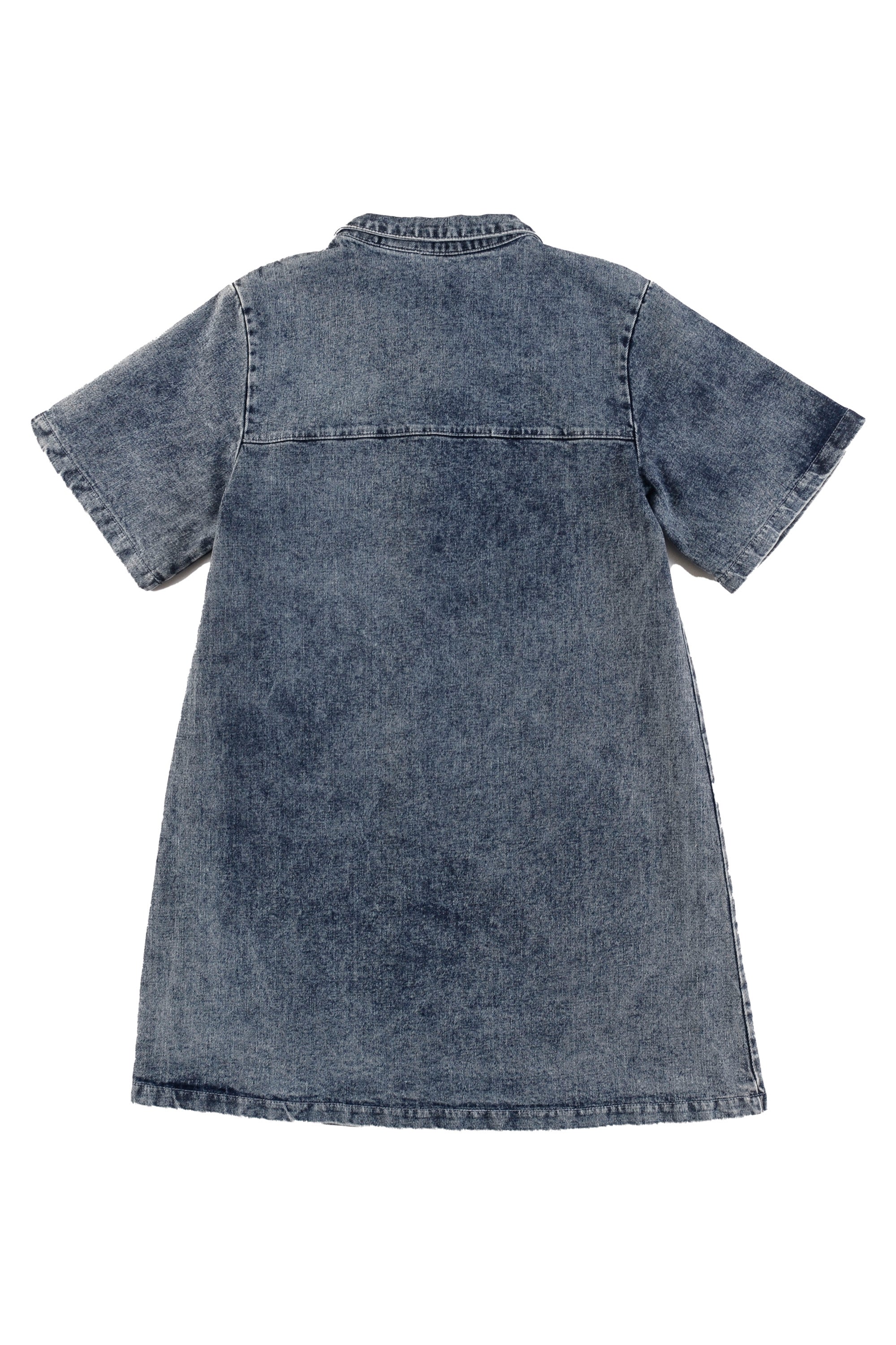 Loud Apparel Stone Wash Dress with Front Pockets