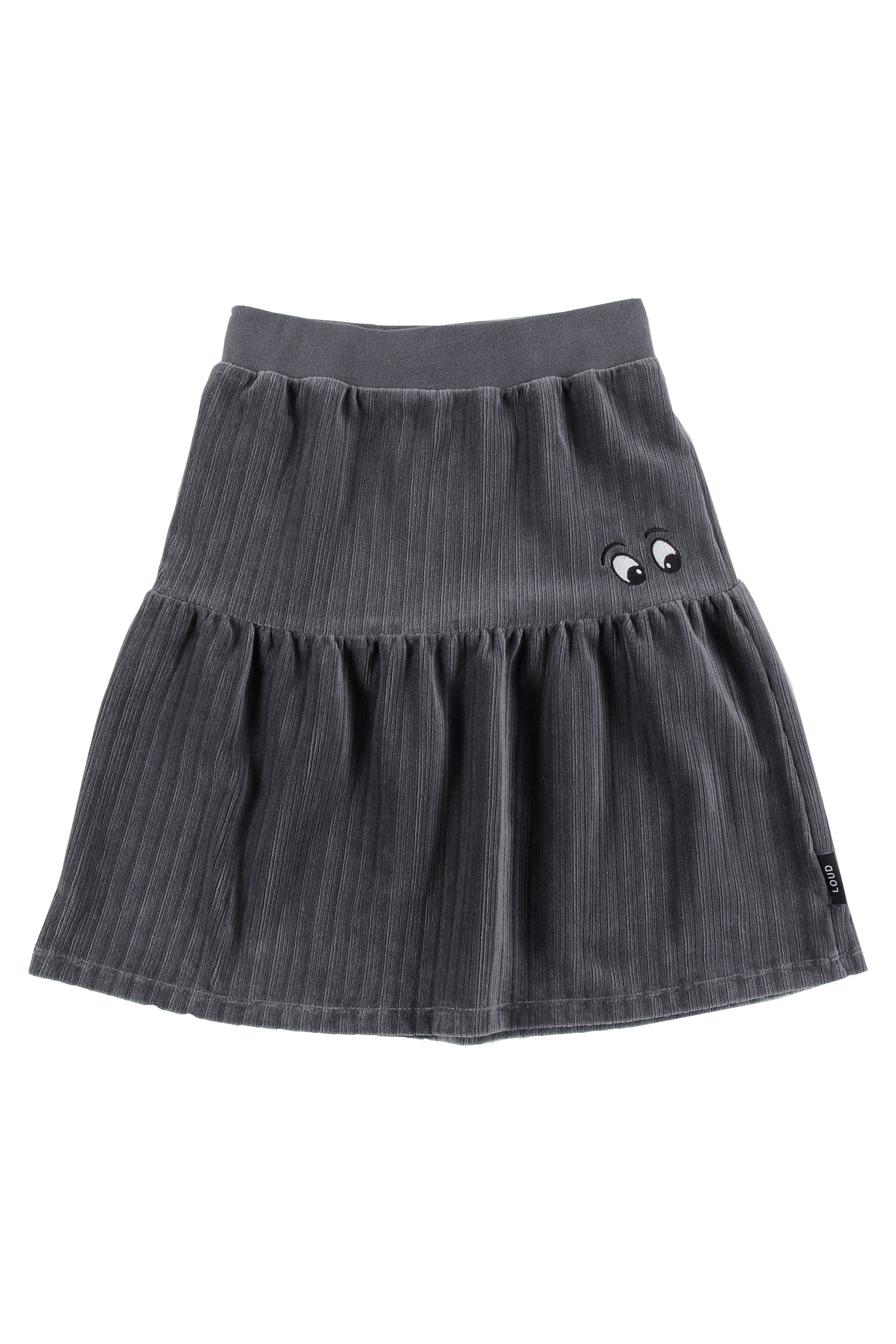 Loud Apparel Asphalt Velour Free Midi Skirt