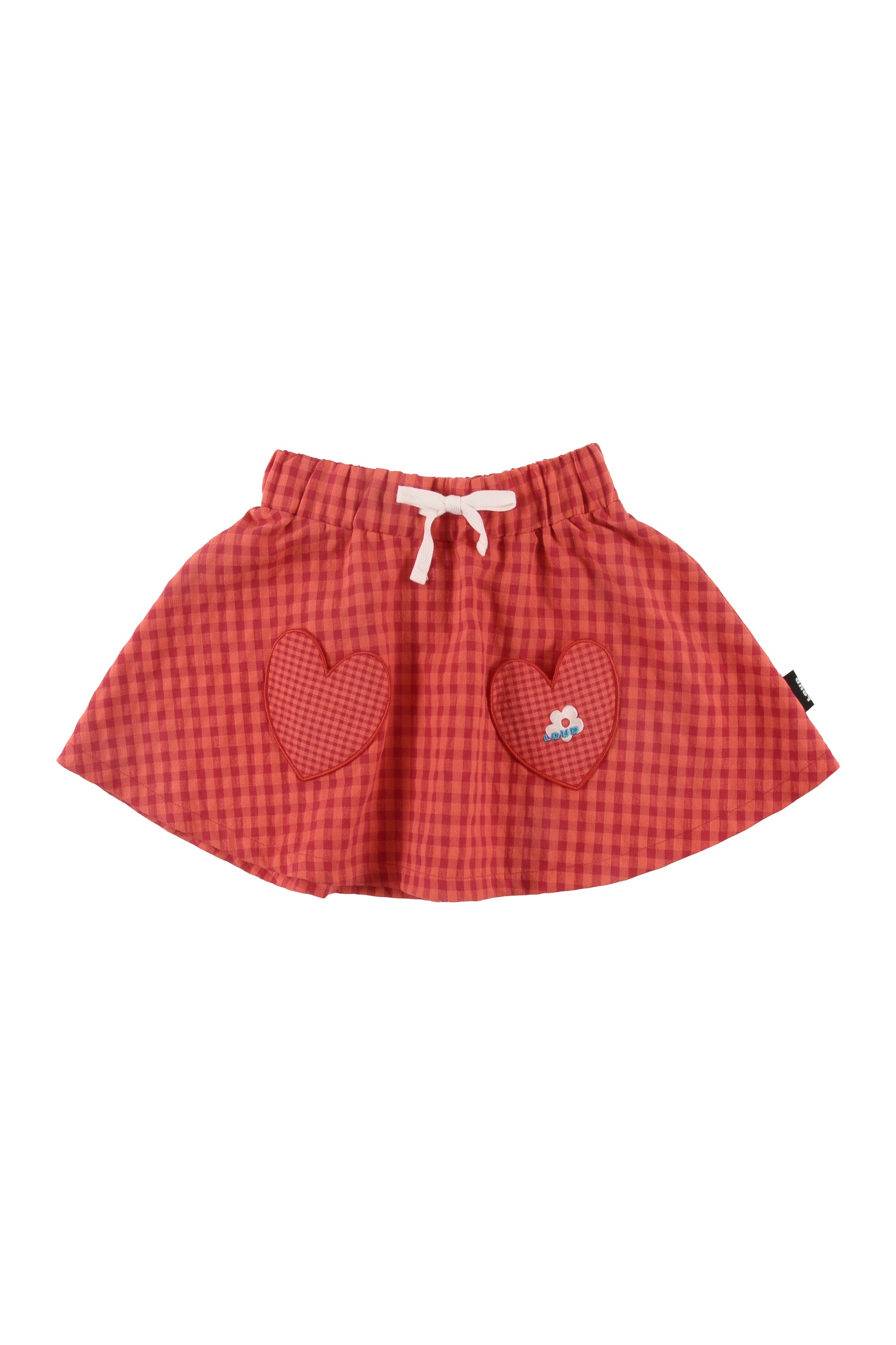 Loud Heart Pocket with Flower Mini Skirt