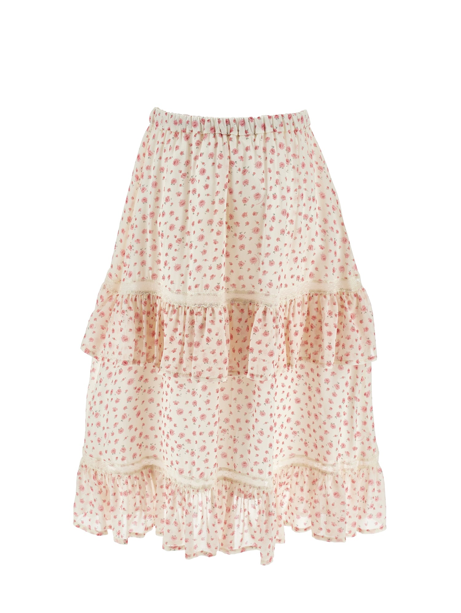 Philosophy Small Rose Print Long Skirt