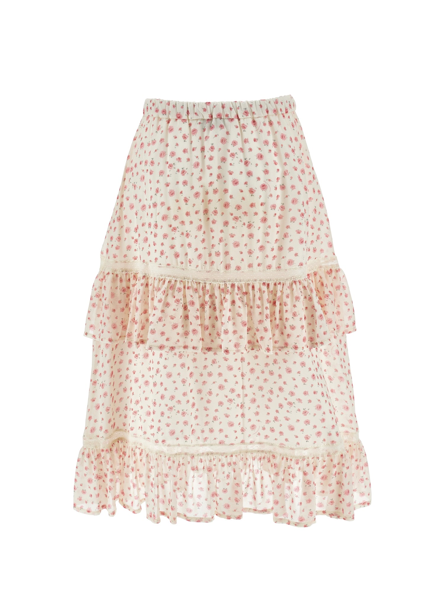 Philosophy Small Rose Print Long Skirt