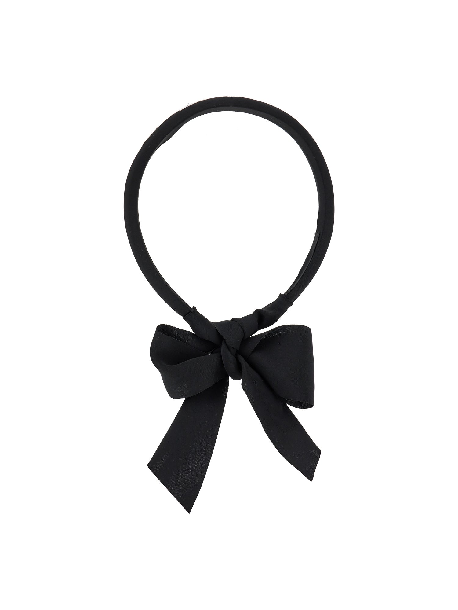 Philosophy Black Logo Headband with Ribbon Tie
