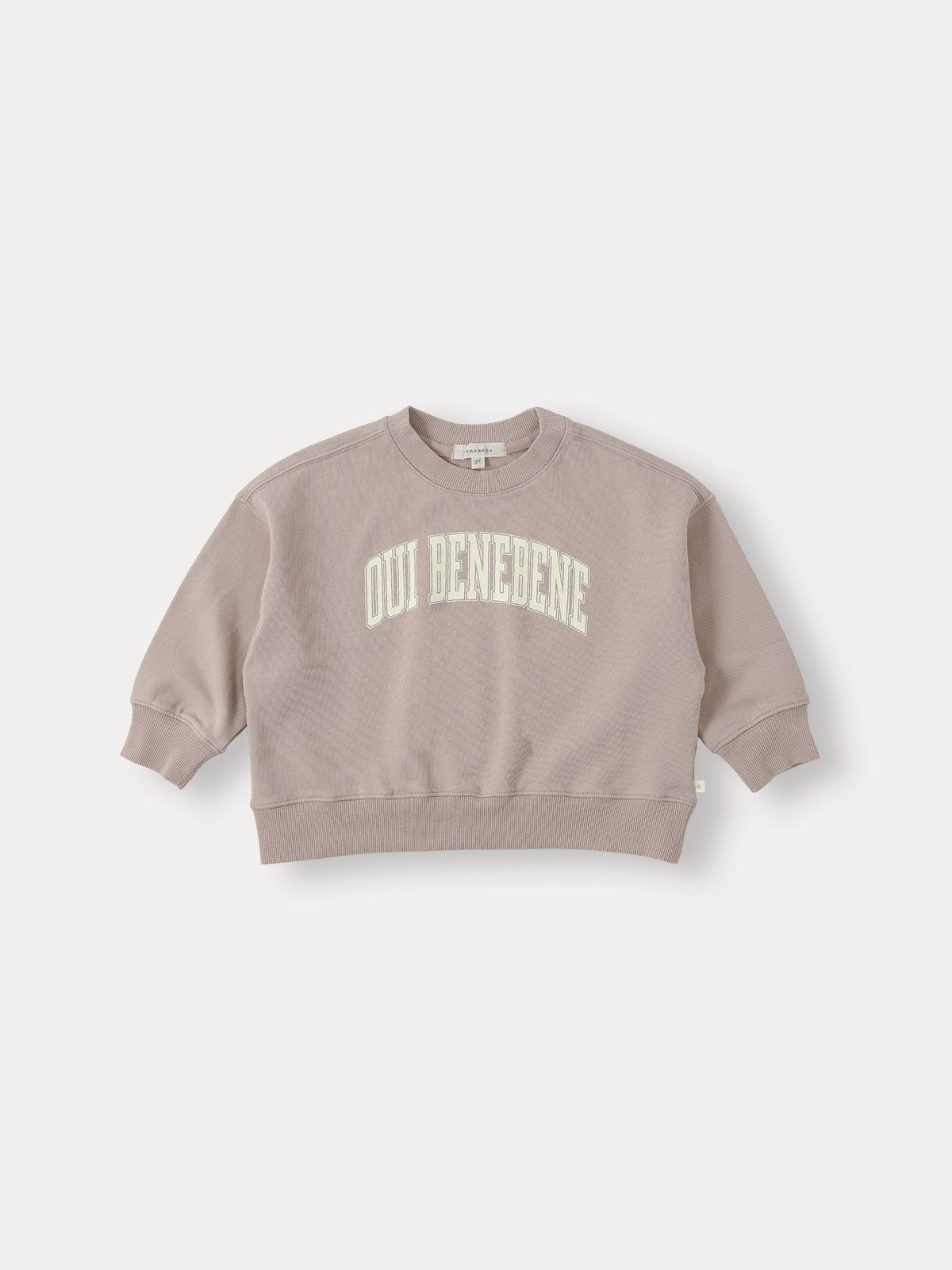 Bene Bene OUI Grayish Pink Varsity Sweatshirt