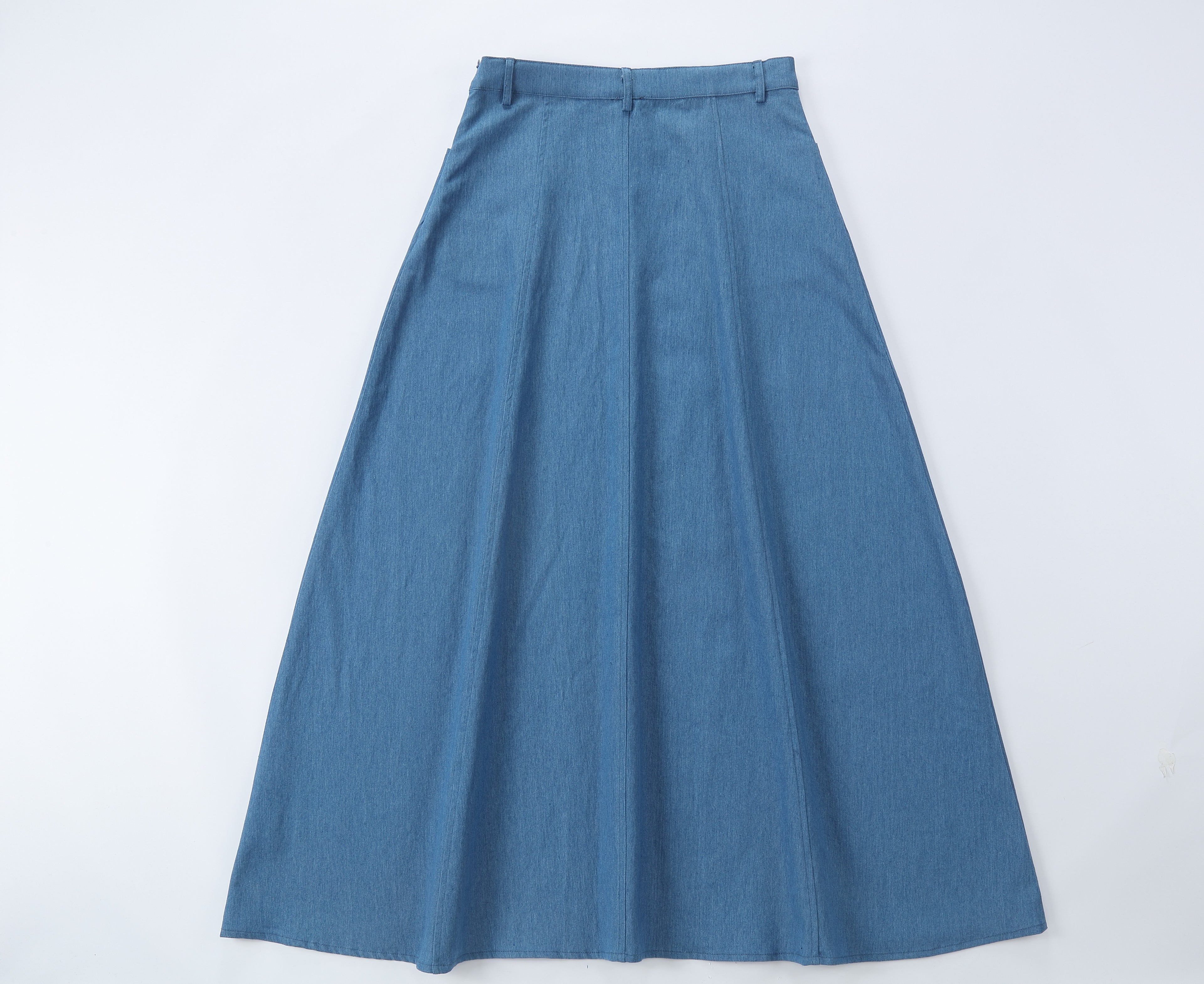 Duet Light Denim Pocketed Skirt