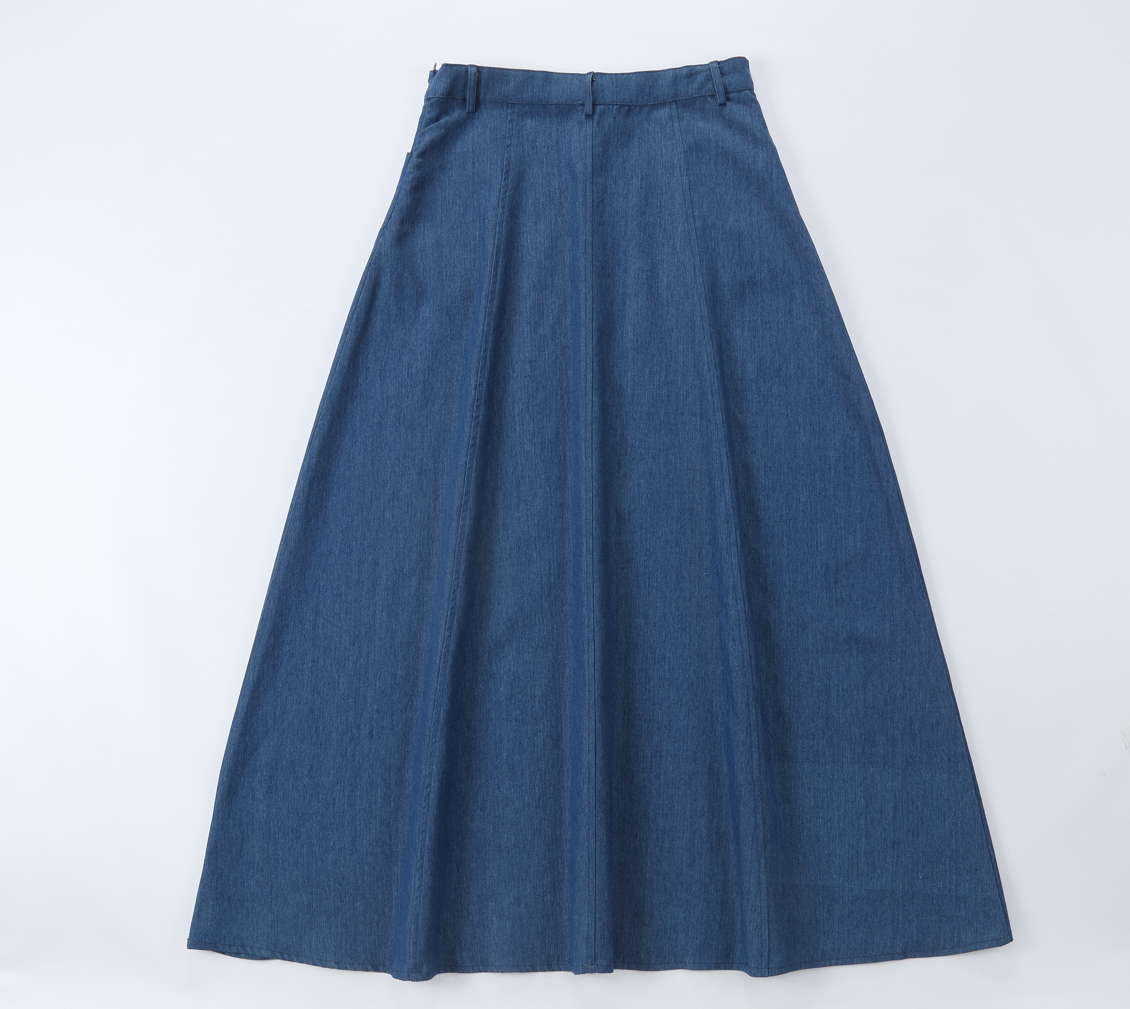 Duet Medium Denim Pocketed Skirt