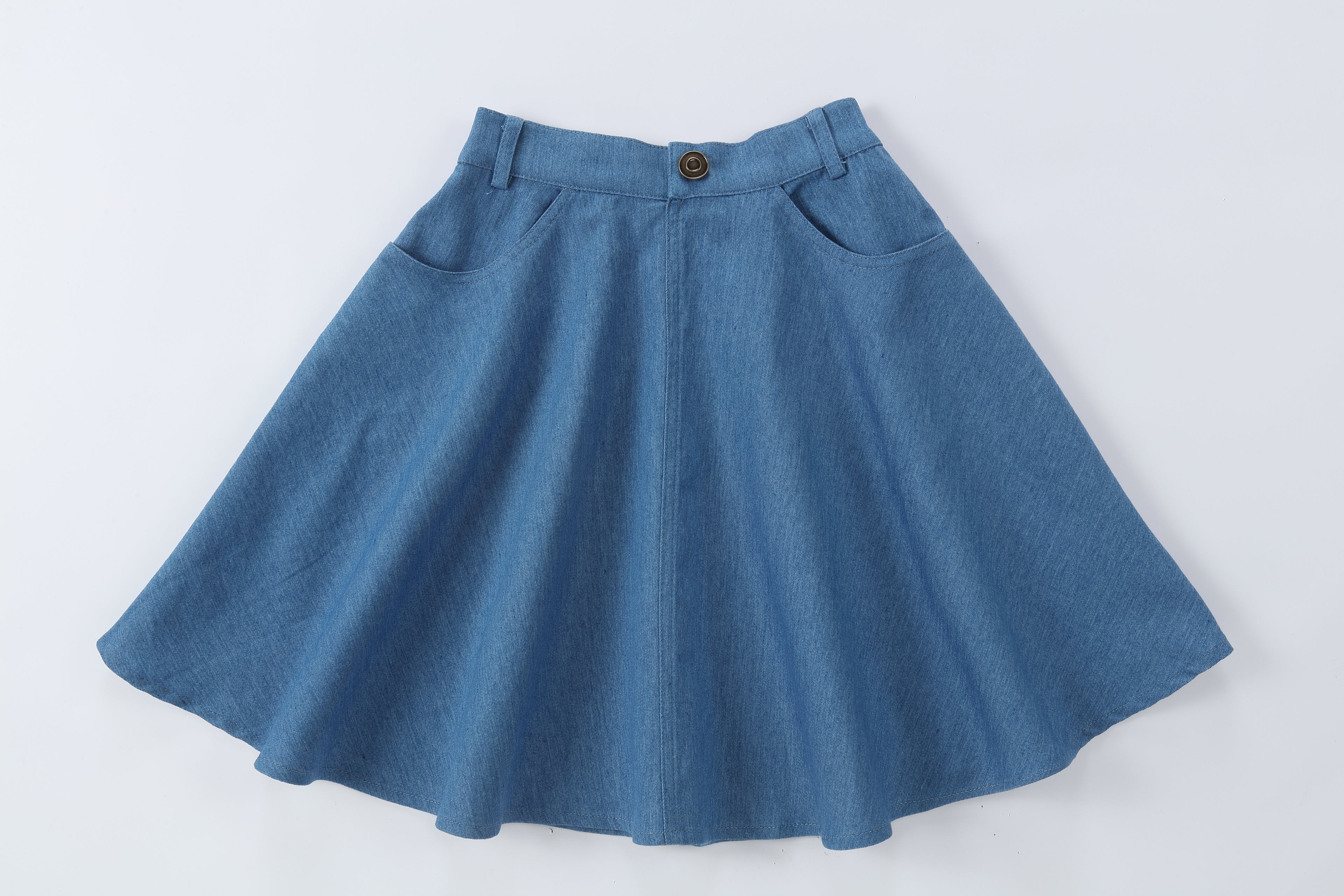 Duet Light Blue Denim Circle Skirt