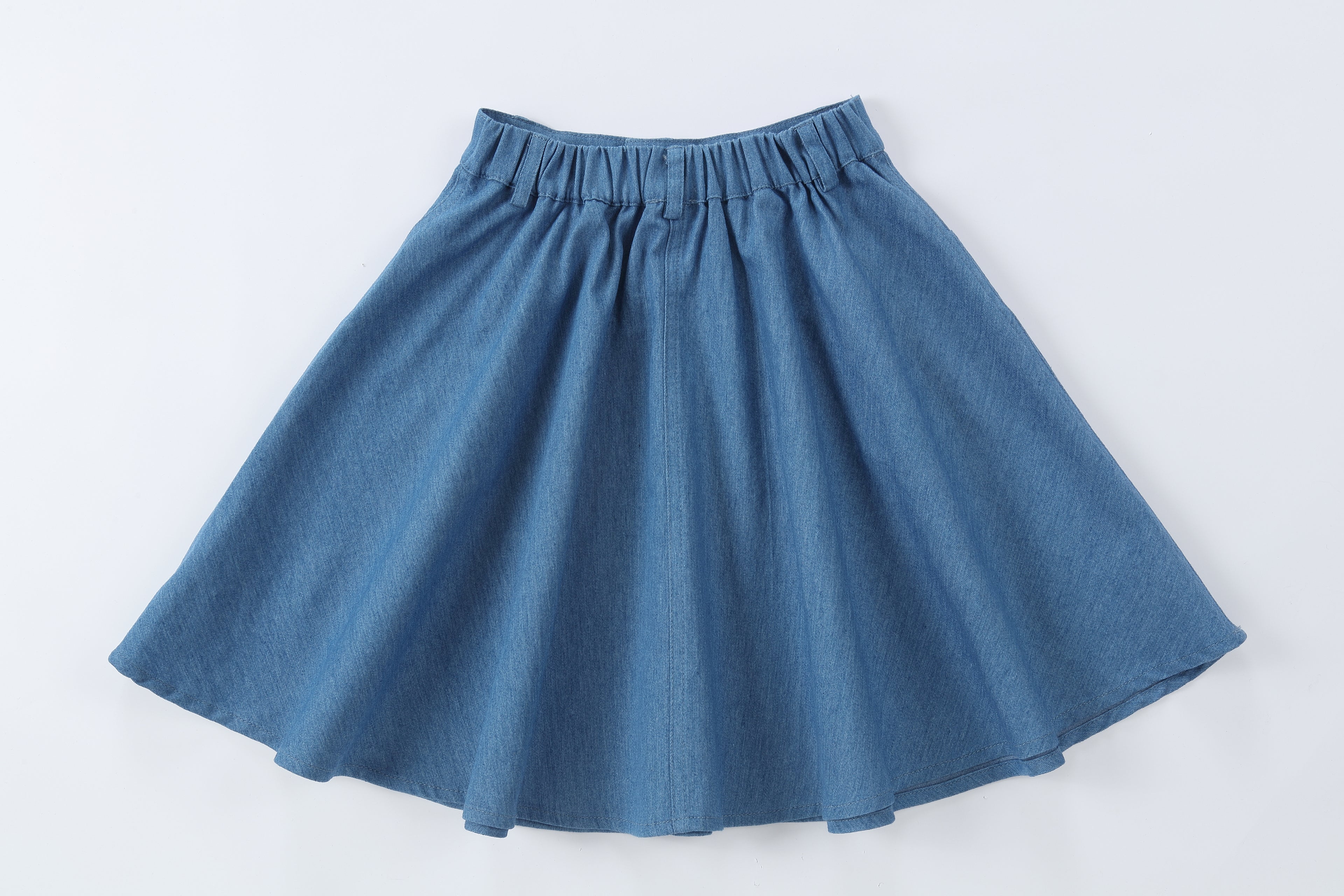 Duet Light Blue Denim Circle Skirt