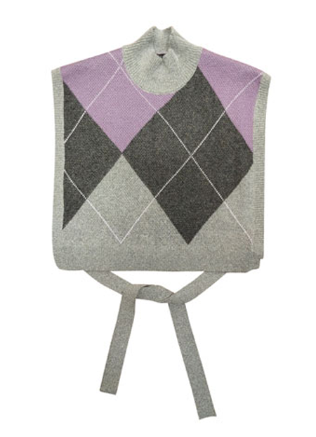 Gem Intarsia Tie Back Vest