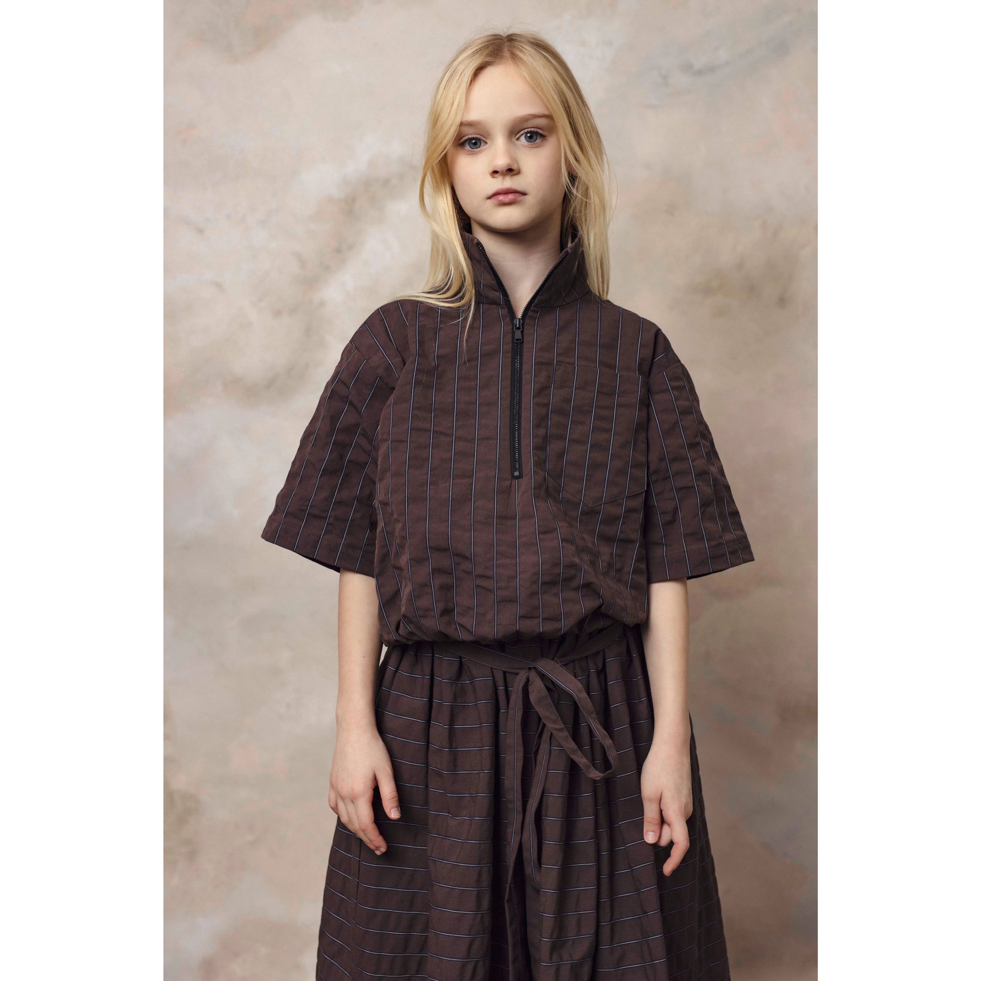 Unlabel Chocolate Stripes Bite Skirt