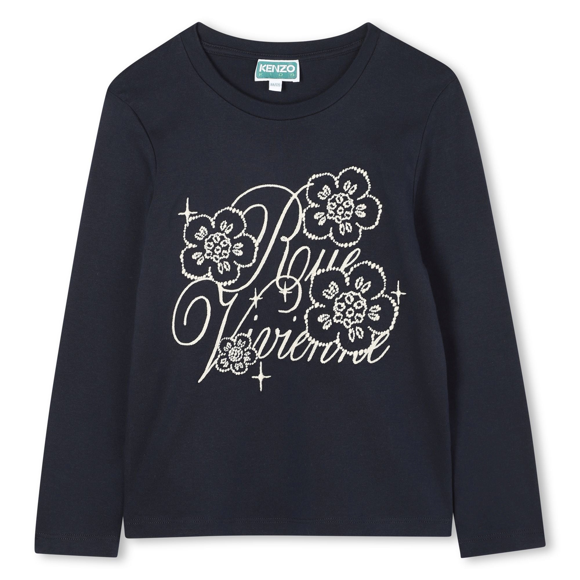 Kenzo Navy Long Sleeve Flower T-shirt
