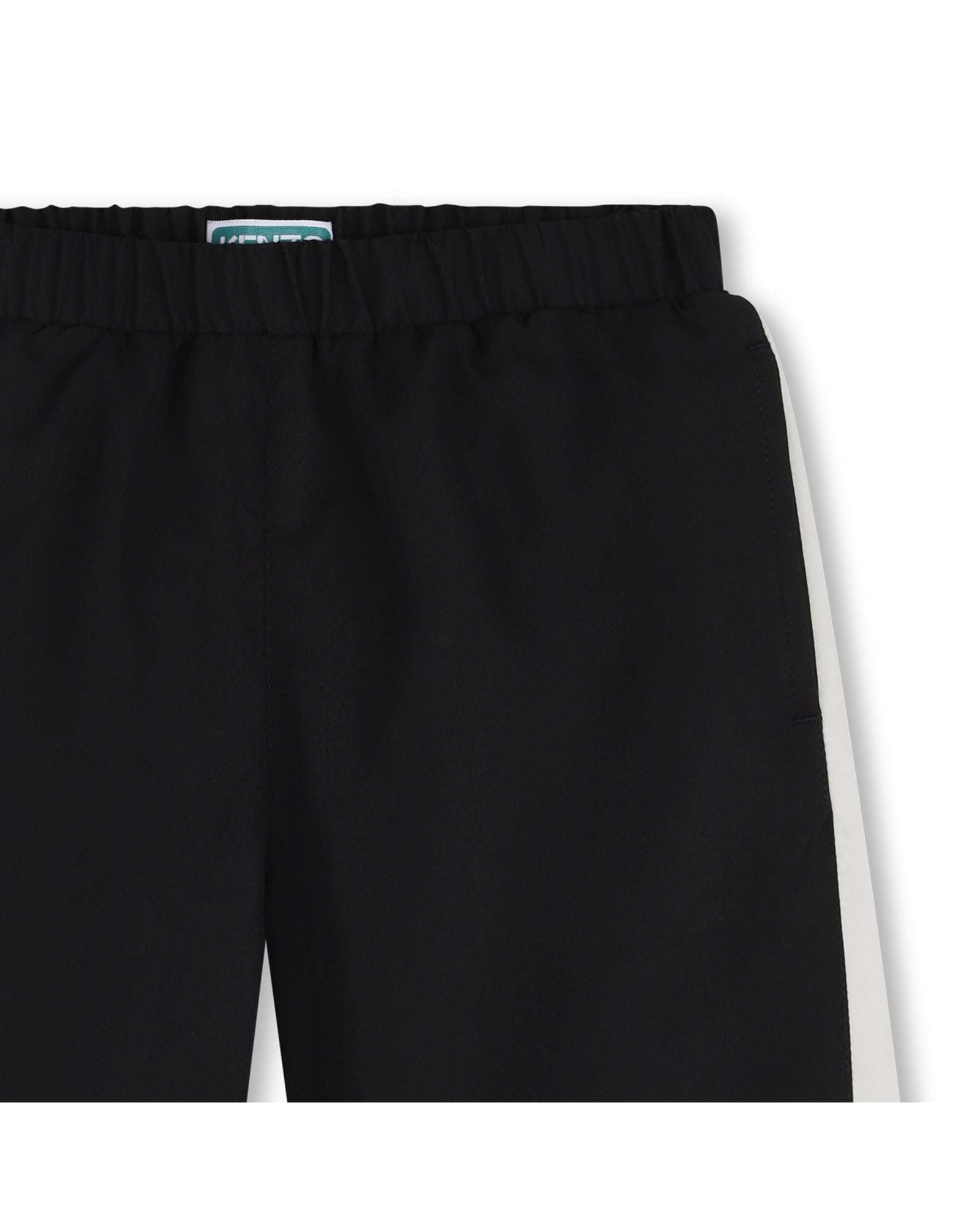 Kenzo Black Swim Short Rubber Label