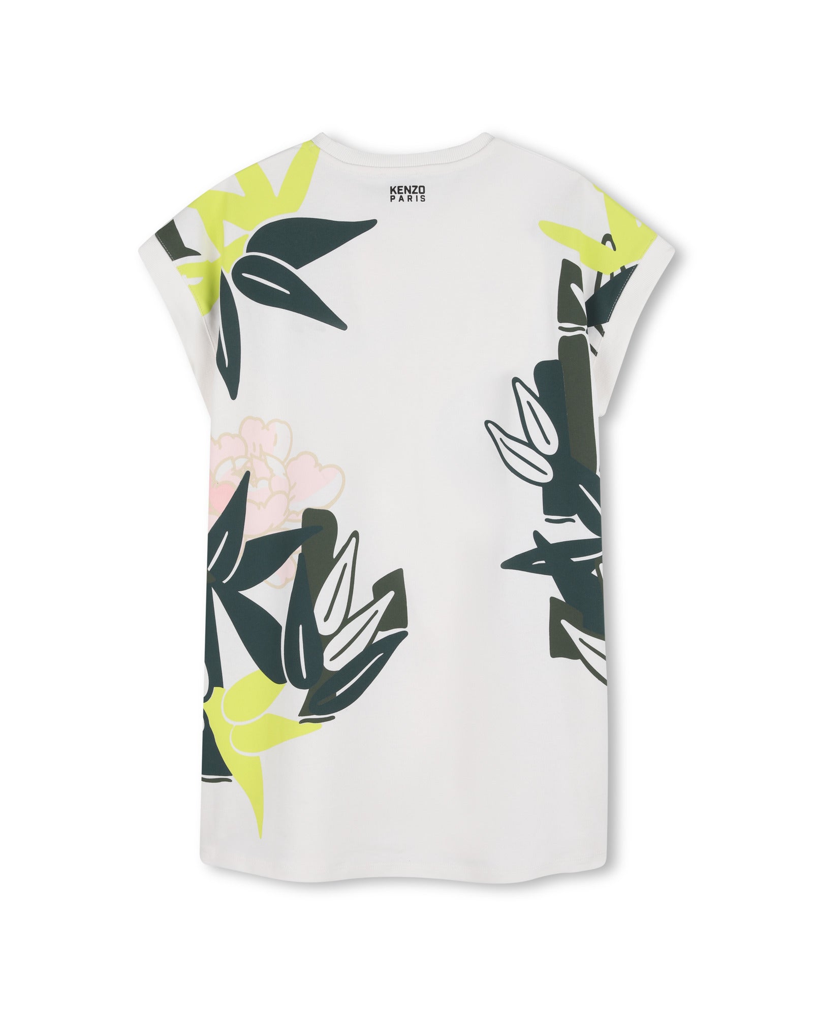 Kenzo Sleeveless Dress in Heavy Jersey Branded Print on Front and Back