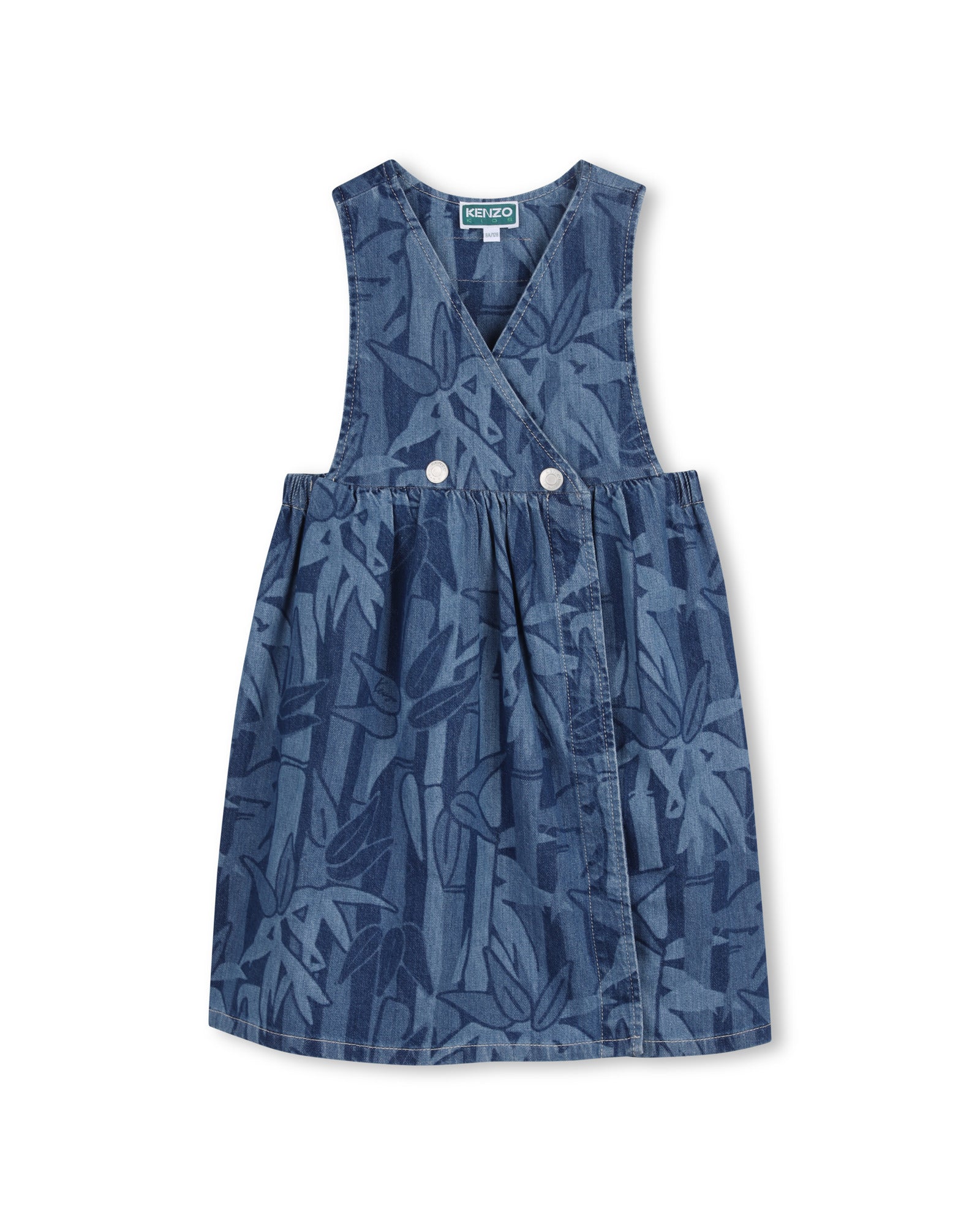Kenzo Printed Denim Sleeveless Dress