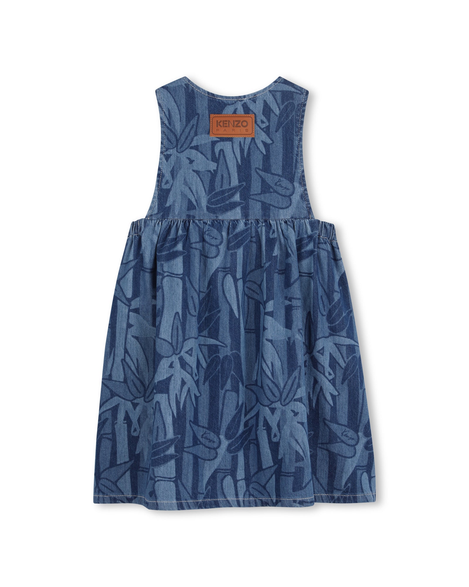 Kenzo Printed Denim Sleeveless Dress