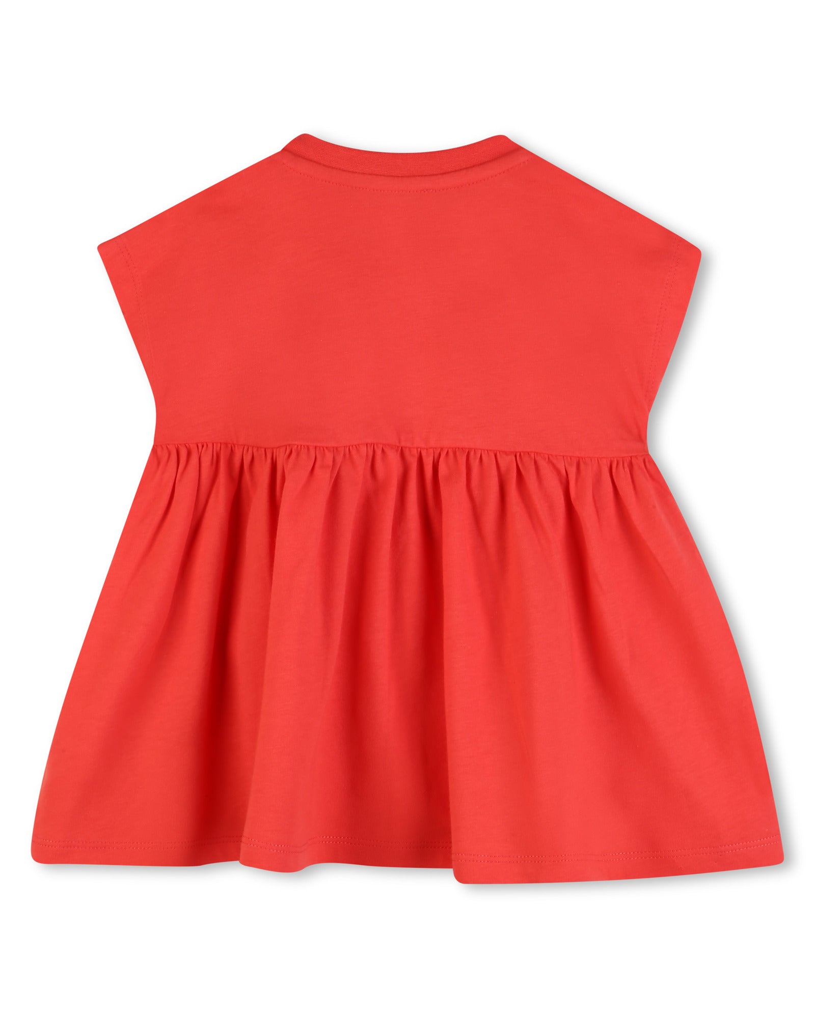 Kenzo Red Dress in Jersey Gathered