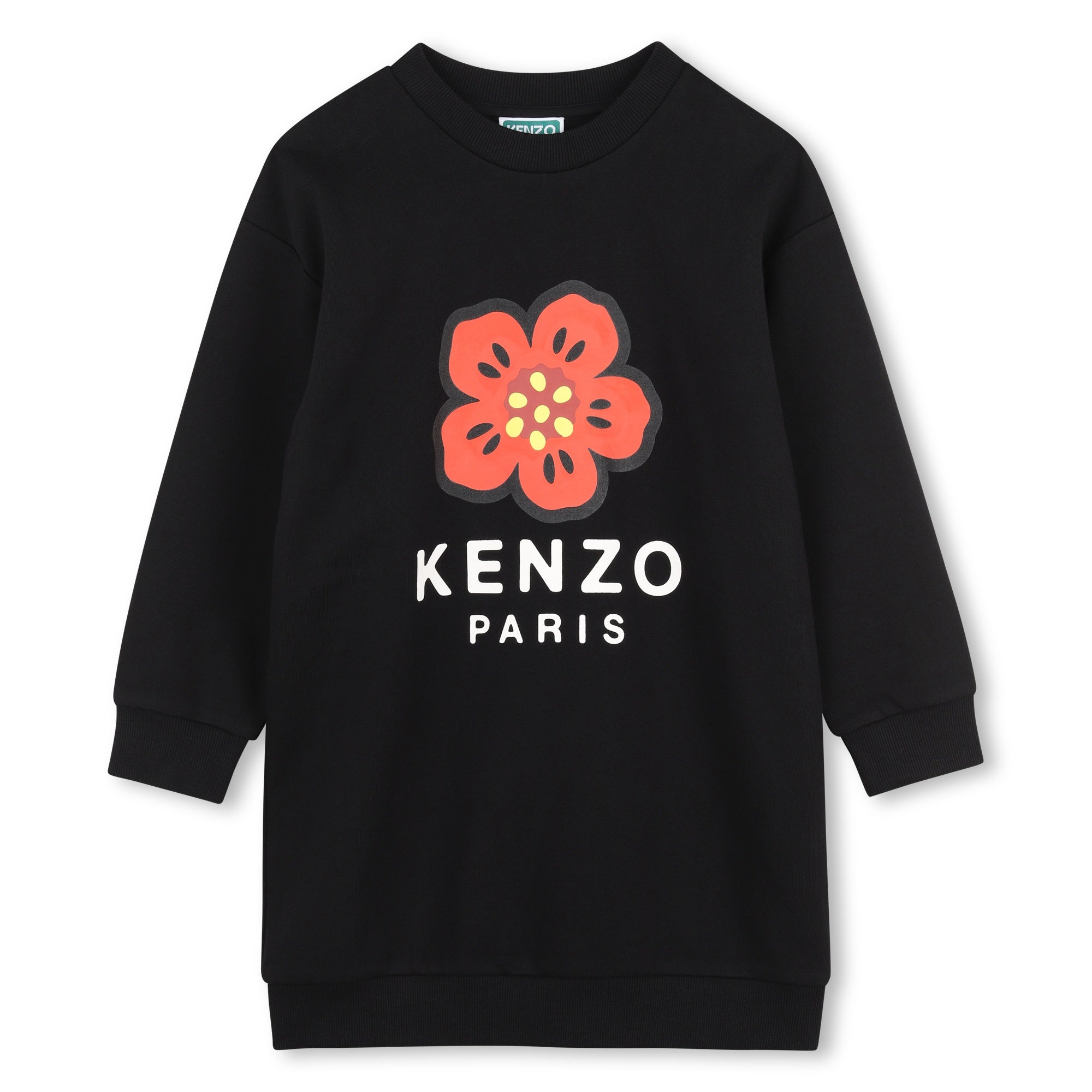Kenzo Girls Black Sweatshirt Dress