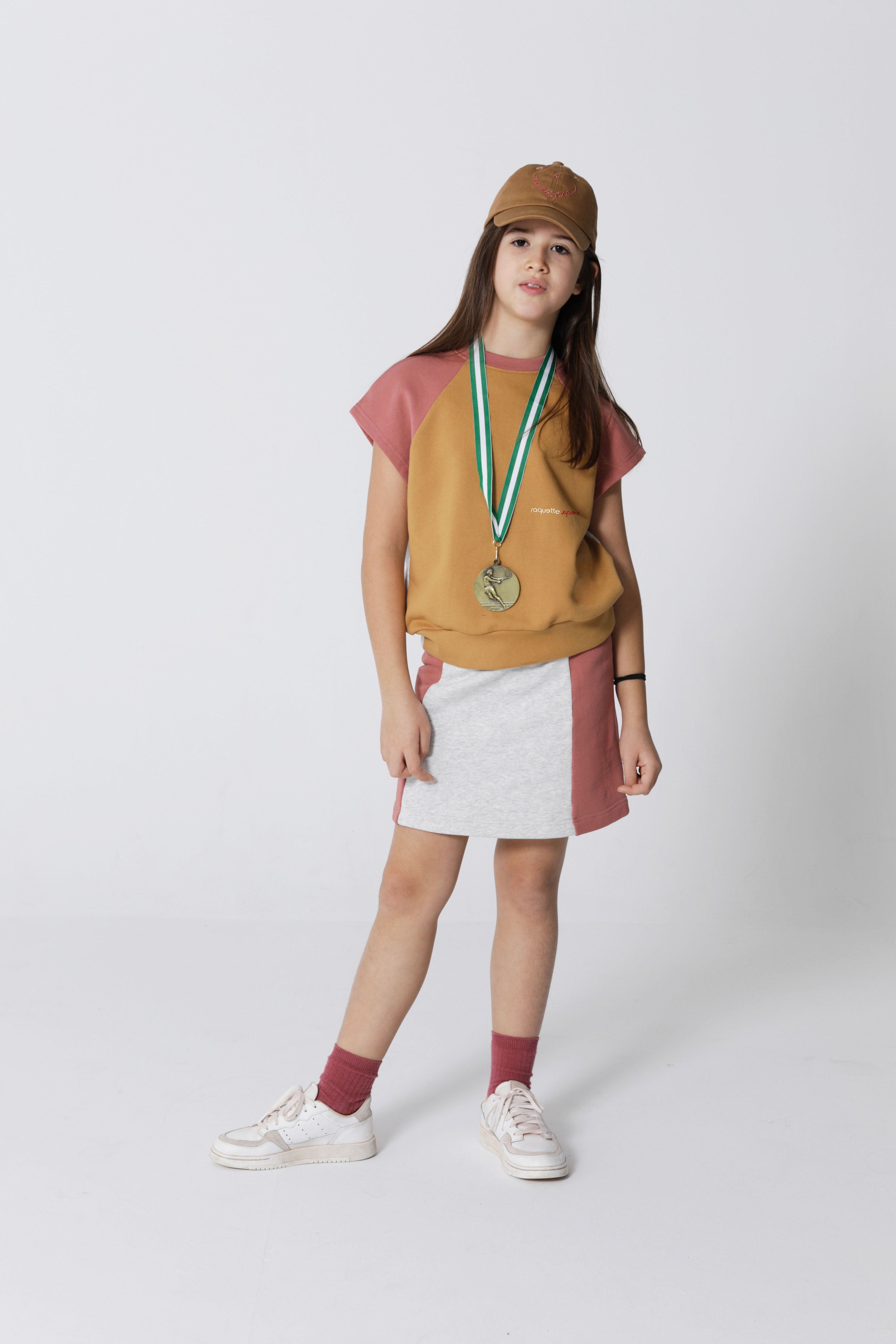 Raquette Rose and Grey Field Skirt