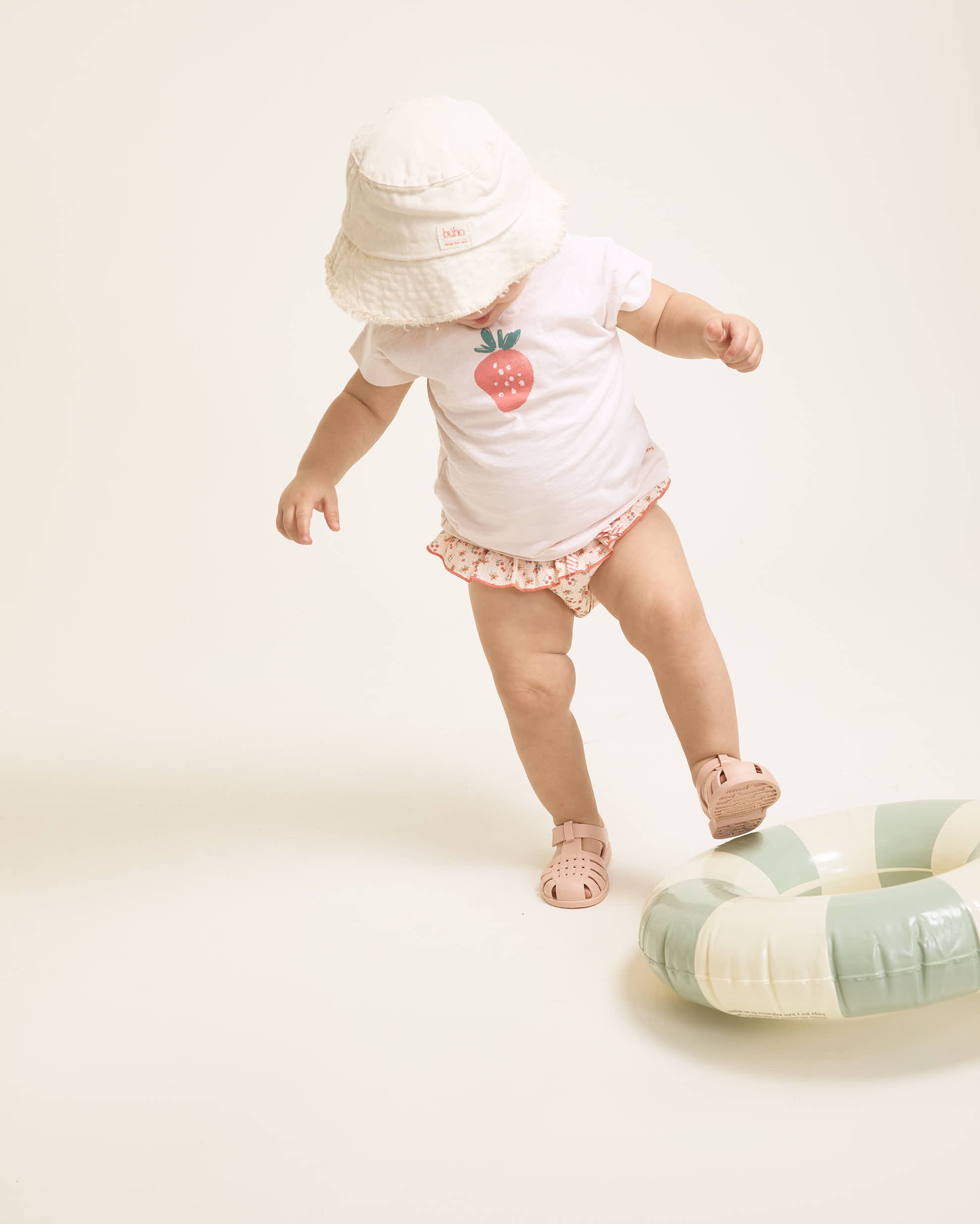 Buho Baby Cream Pink Fresa T-Shirt