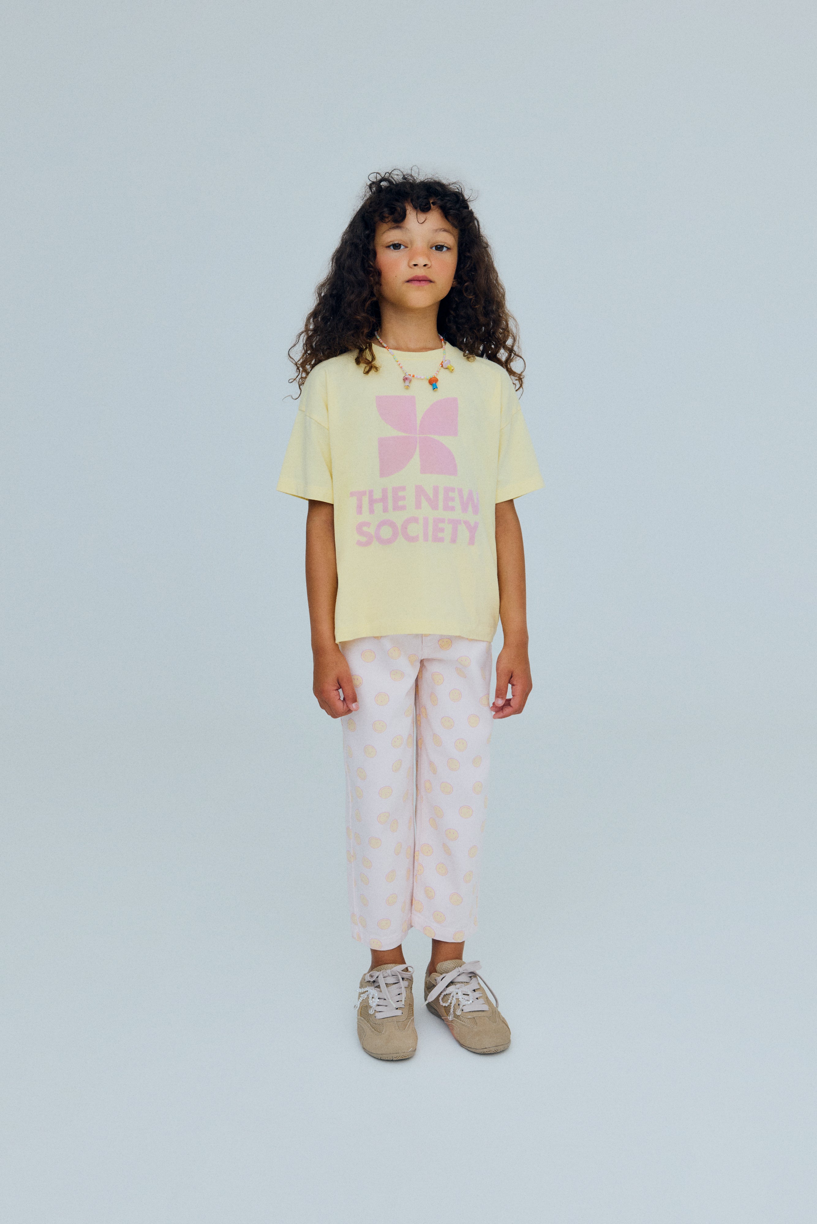 The New Society Logo T-Shirt Soft Lemon