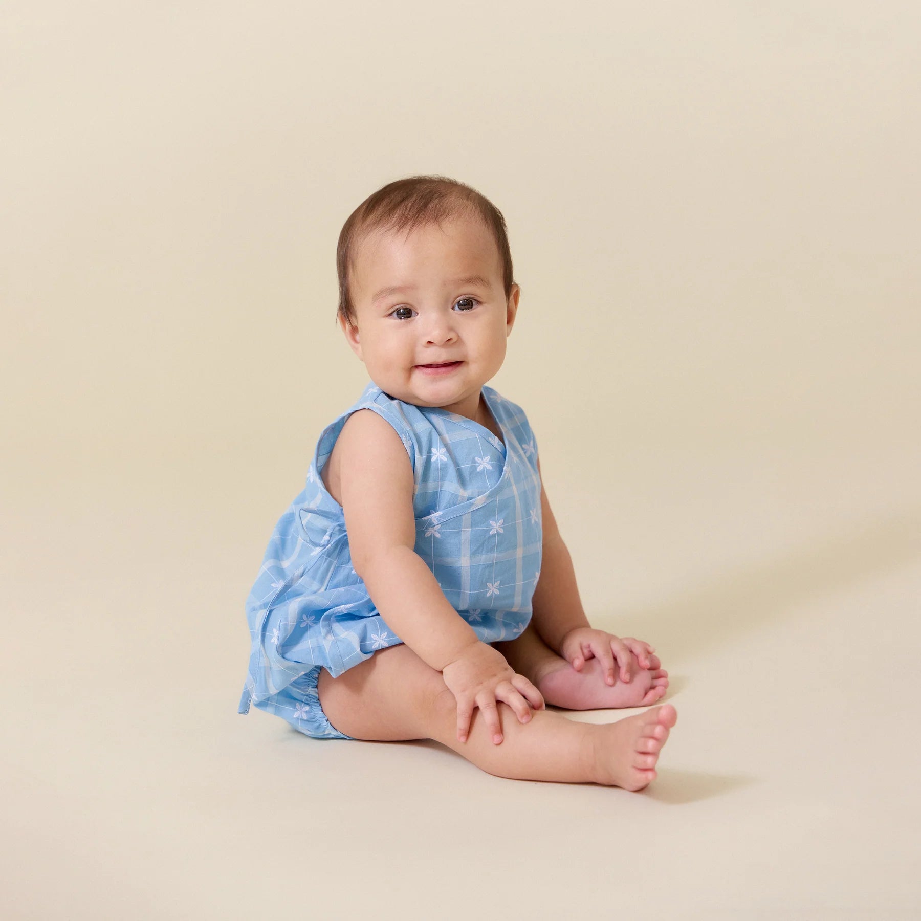 Lali Kids Vintage Blue Wrap Onesie