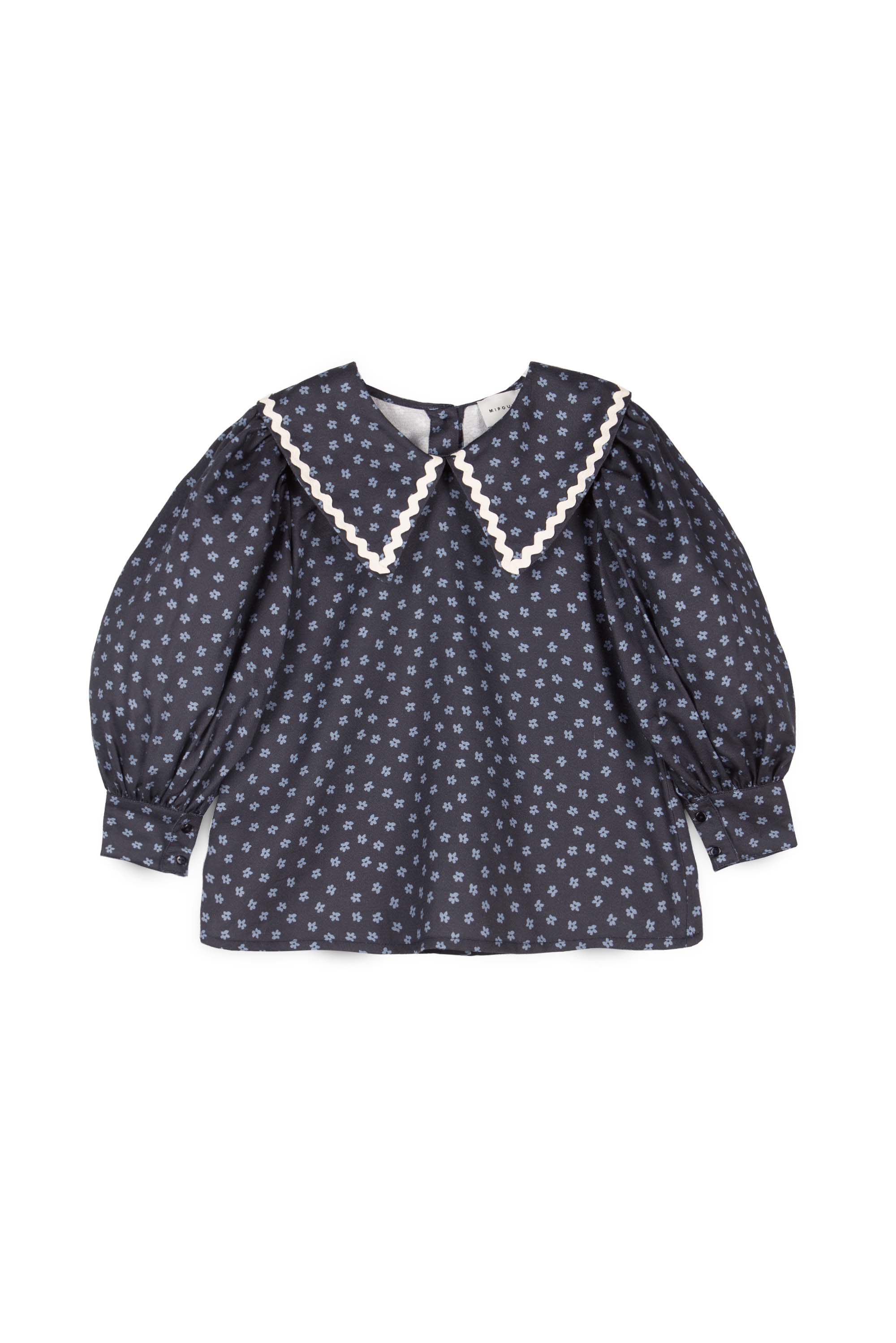 Polka Dot Print Blouse - Black - Boutique 23