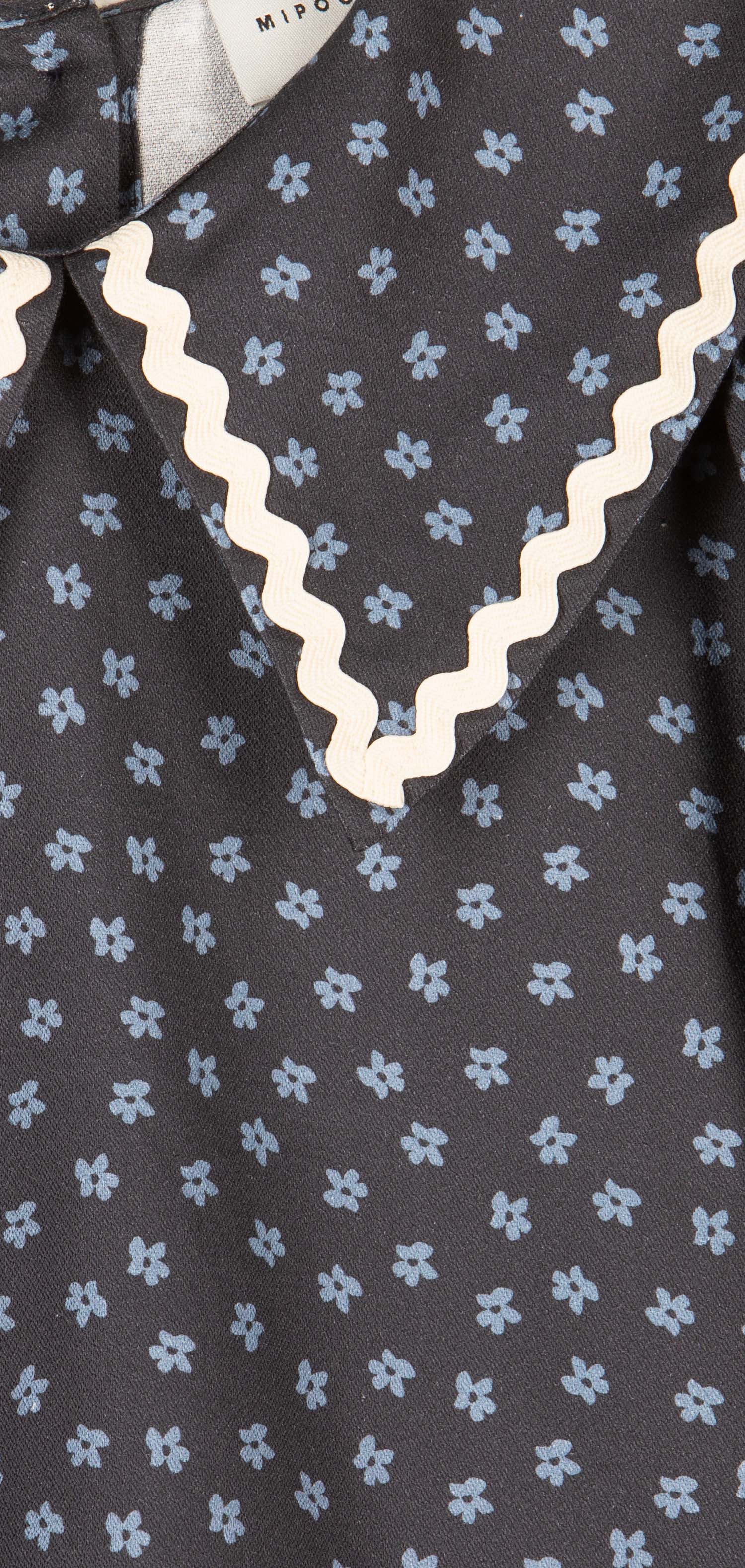 Mipounet Navy Print Lucie Blouse