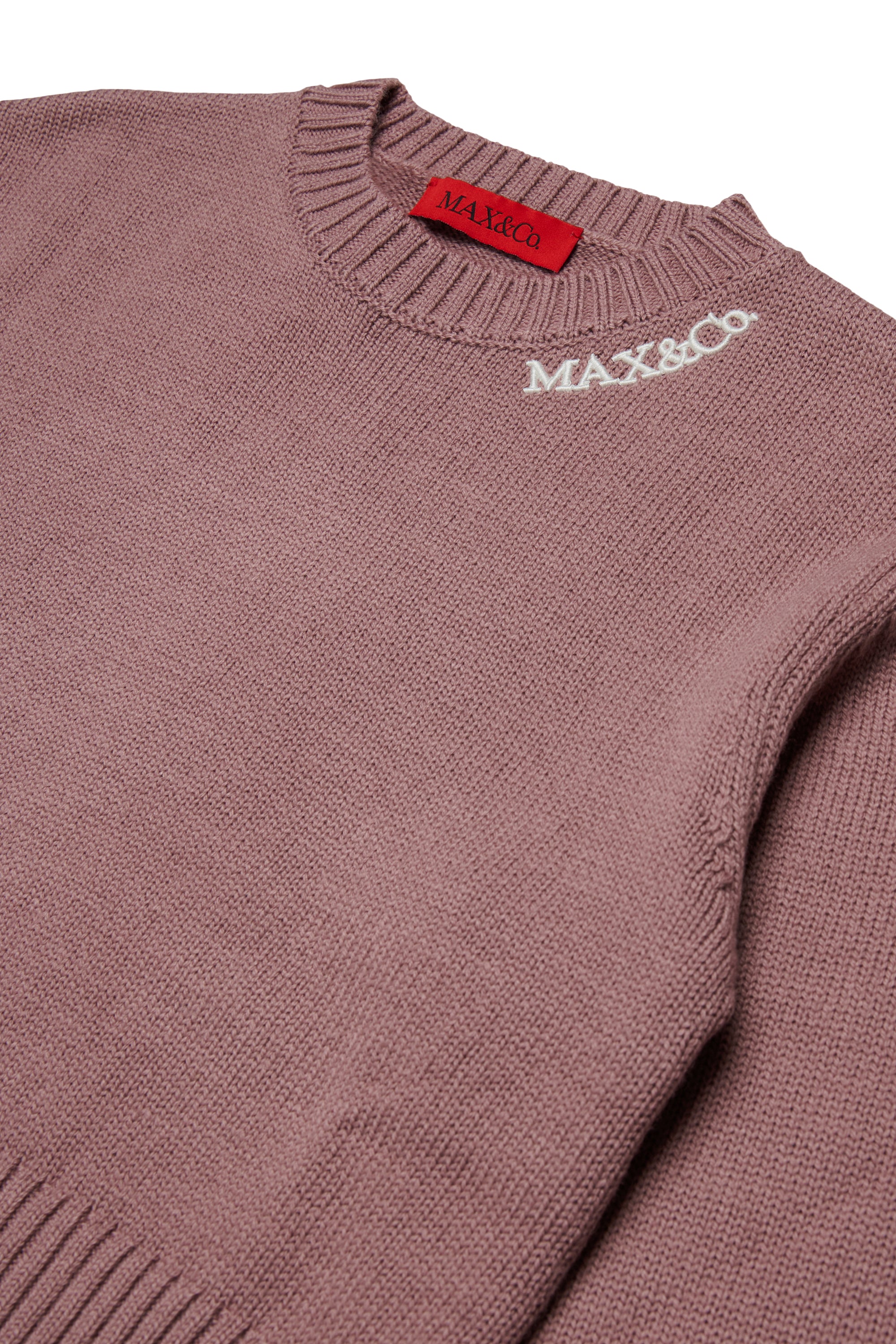 Max&Co. Mauve Logo Knit Sweater