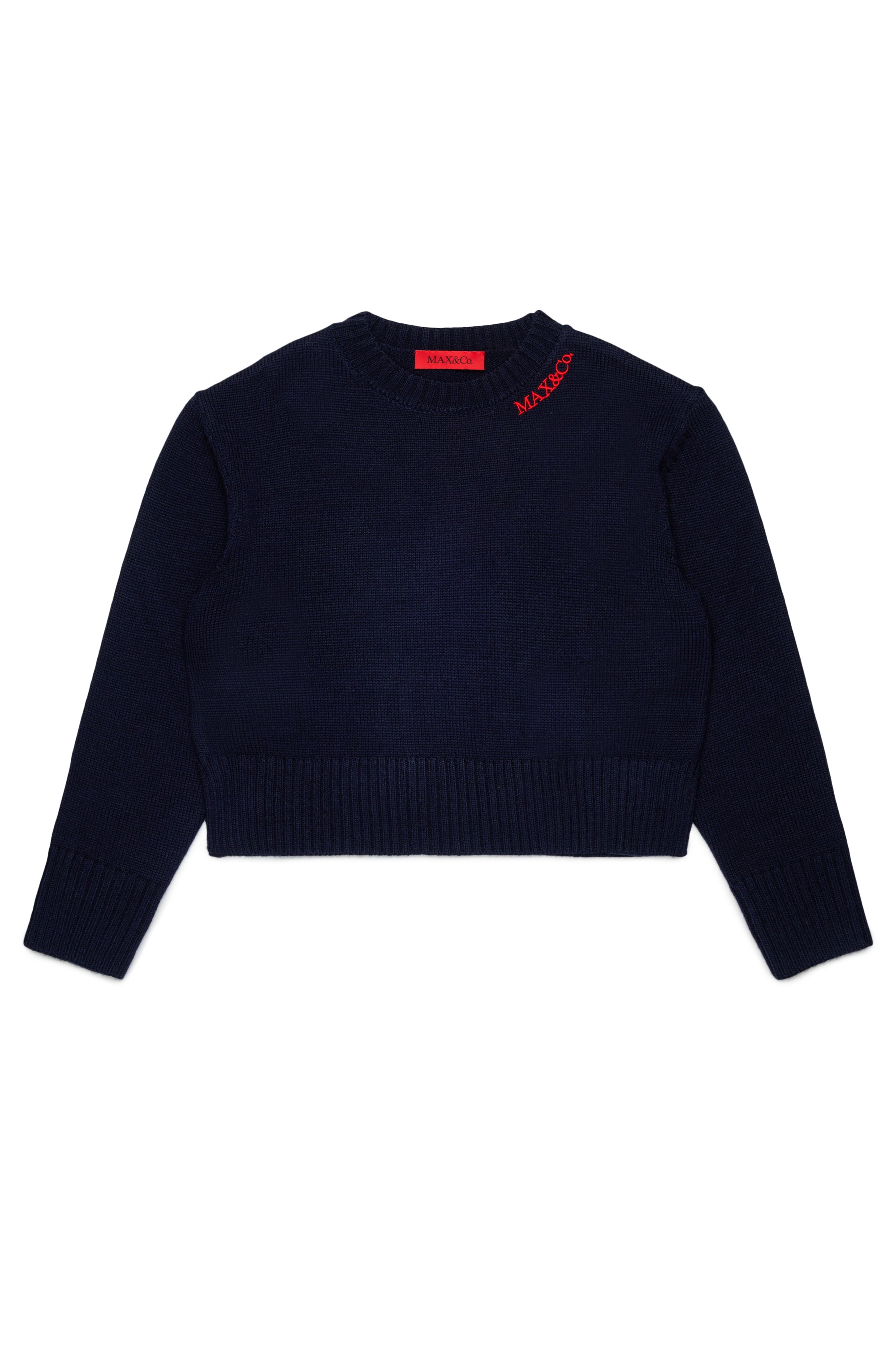 Max&Co. Navy Logo Knit Sweater