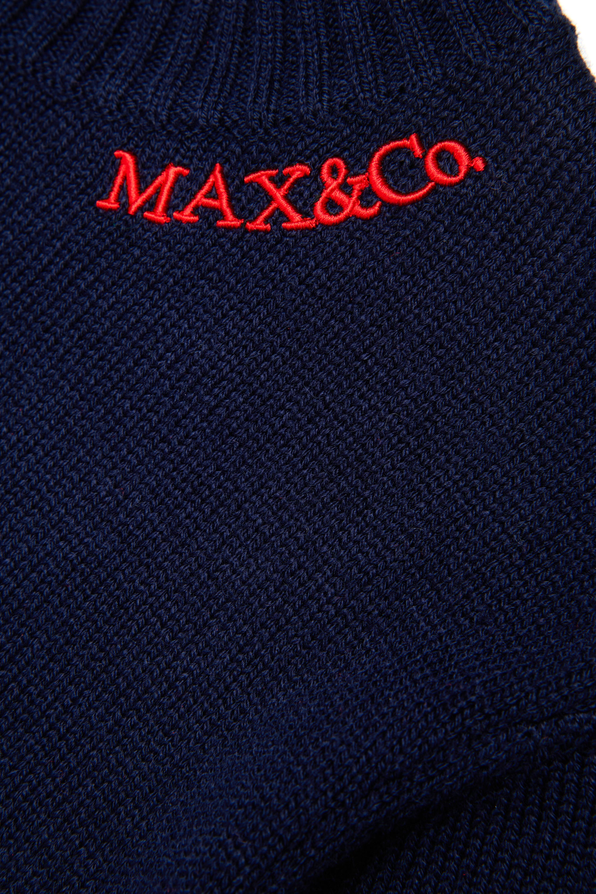 Max&Co. Navy Logo Knit Sweater