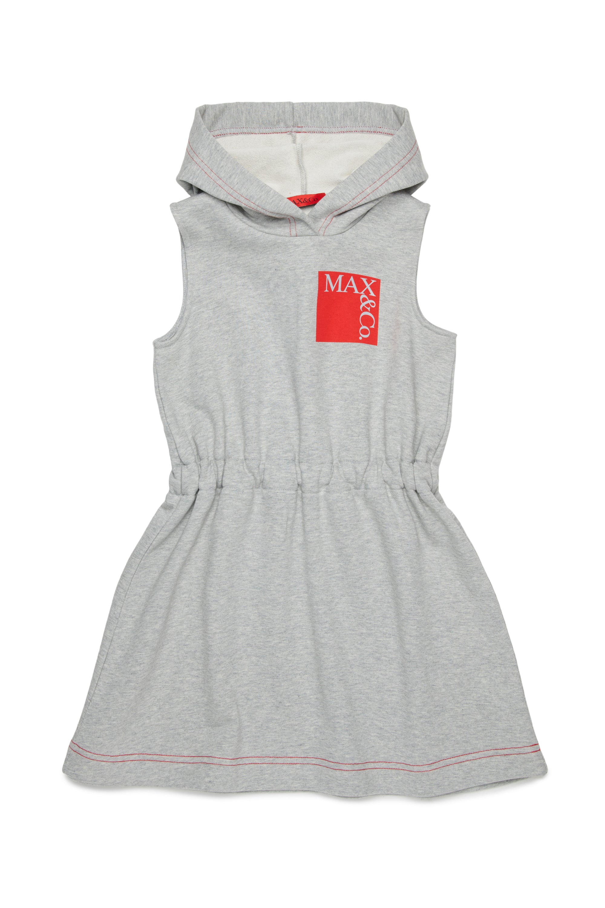 sweater dress hooded MAX&Co.Grey Sleveless Hooded Sweater Dress with Logo – Once Child and Teen