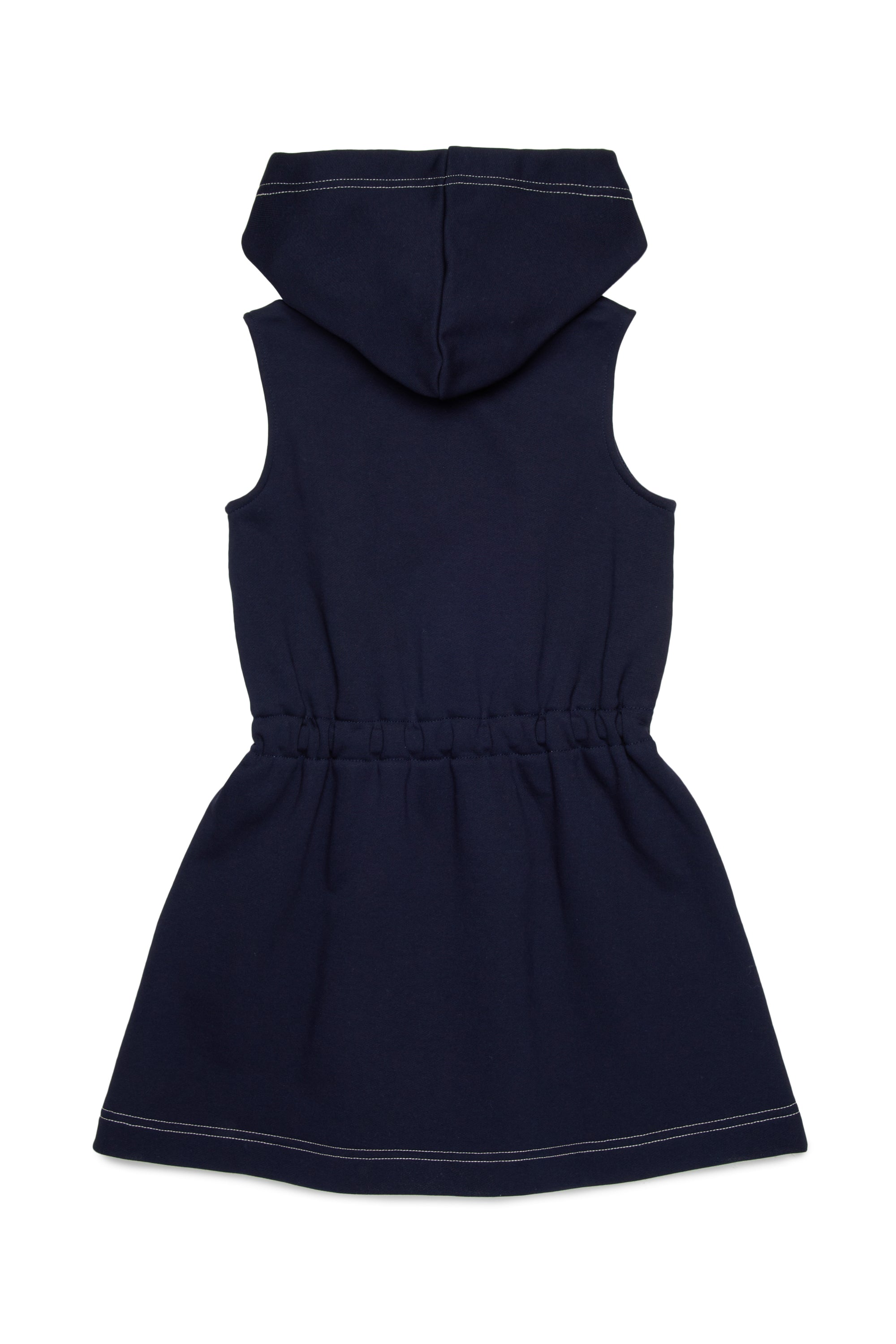 MAX&Co. Navy Sleveless Hooded Sweater Dress with Logo