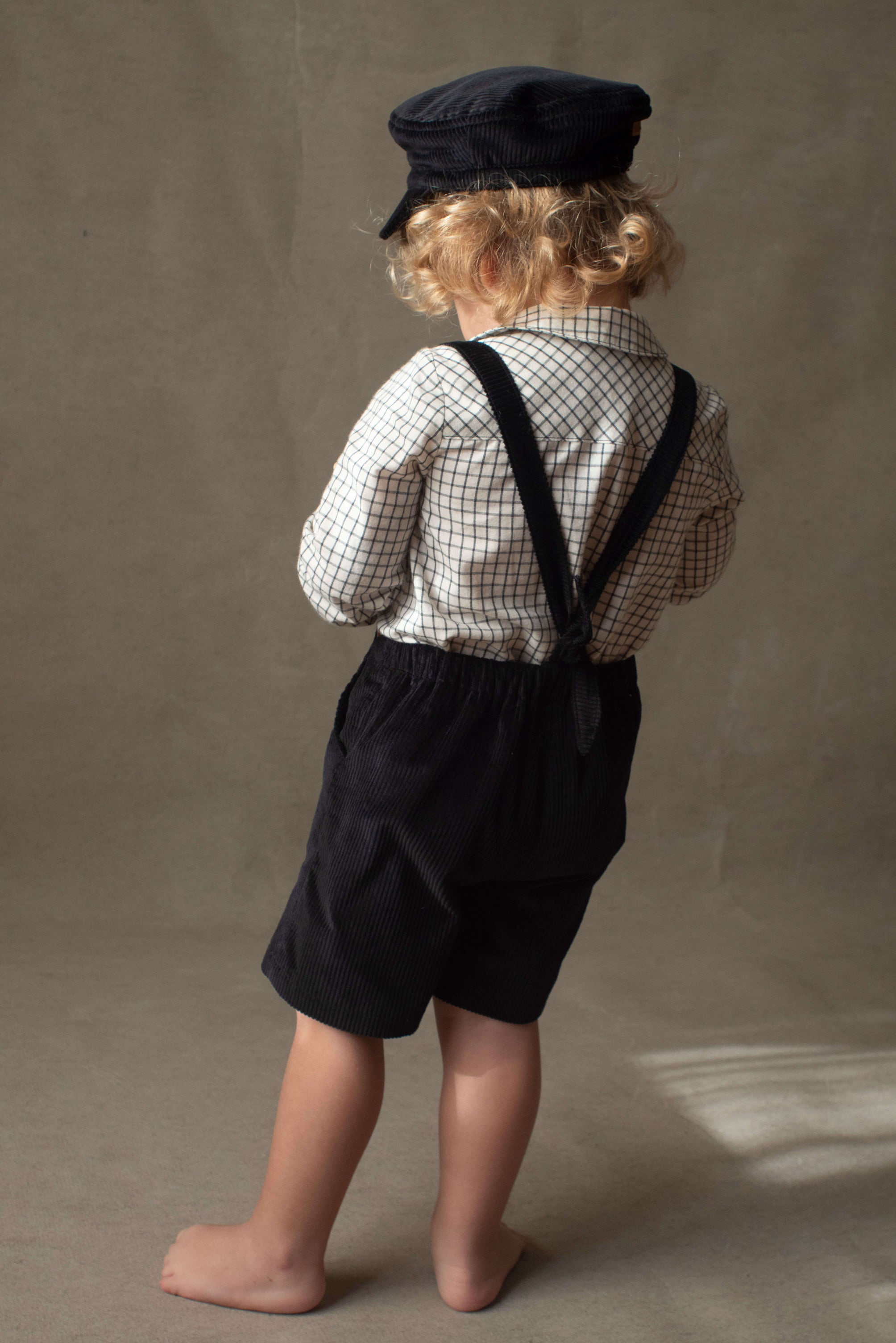 Popelin Black Pants with Straps