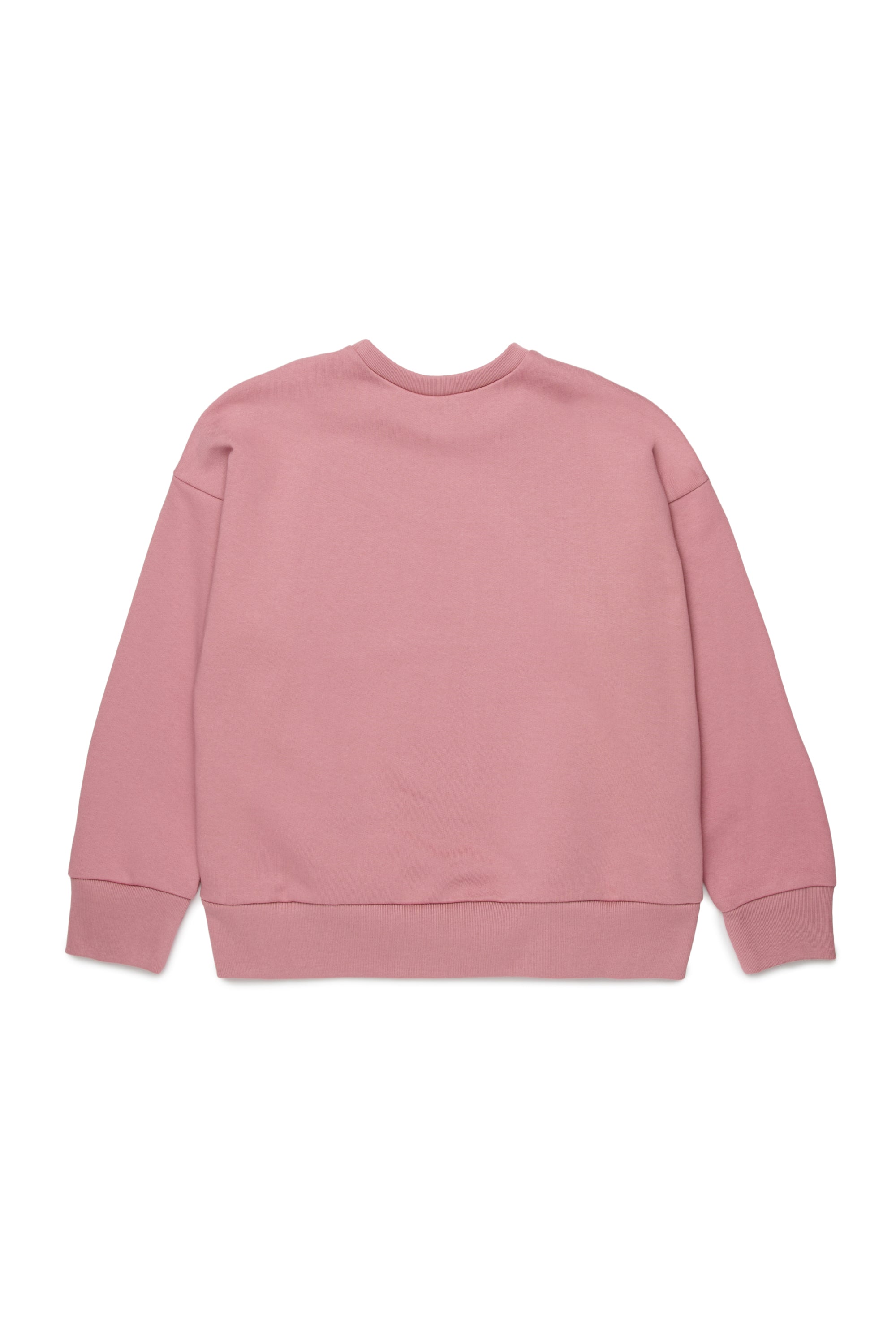 No21 Pink Drop Sholder Sweatshirt with Oversized Logo