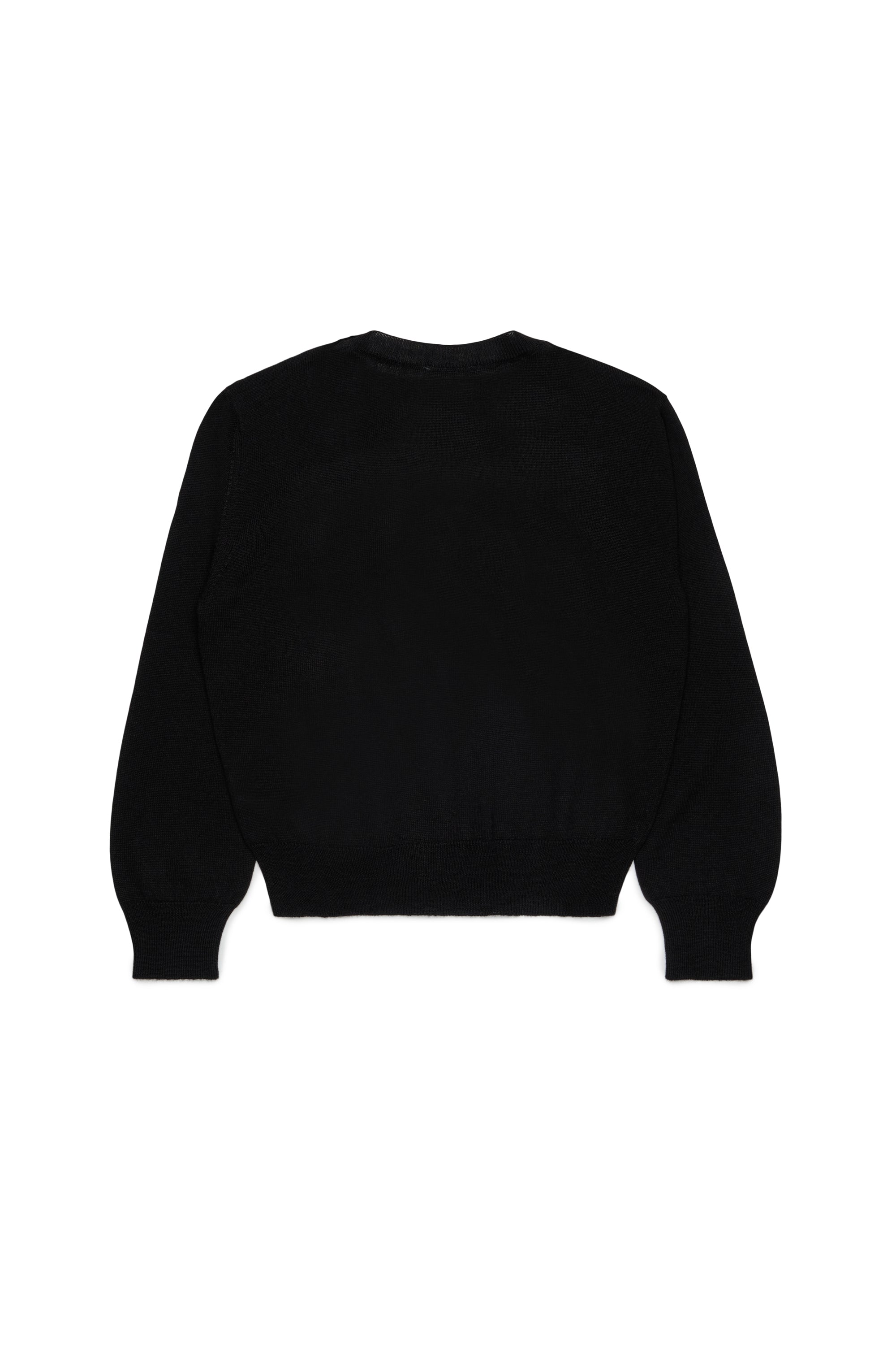N21 Girls Black Knit Embroidered Sweater